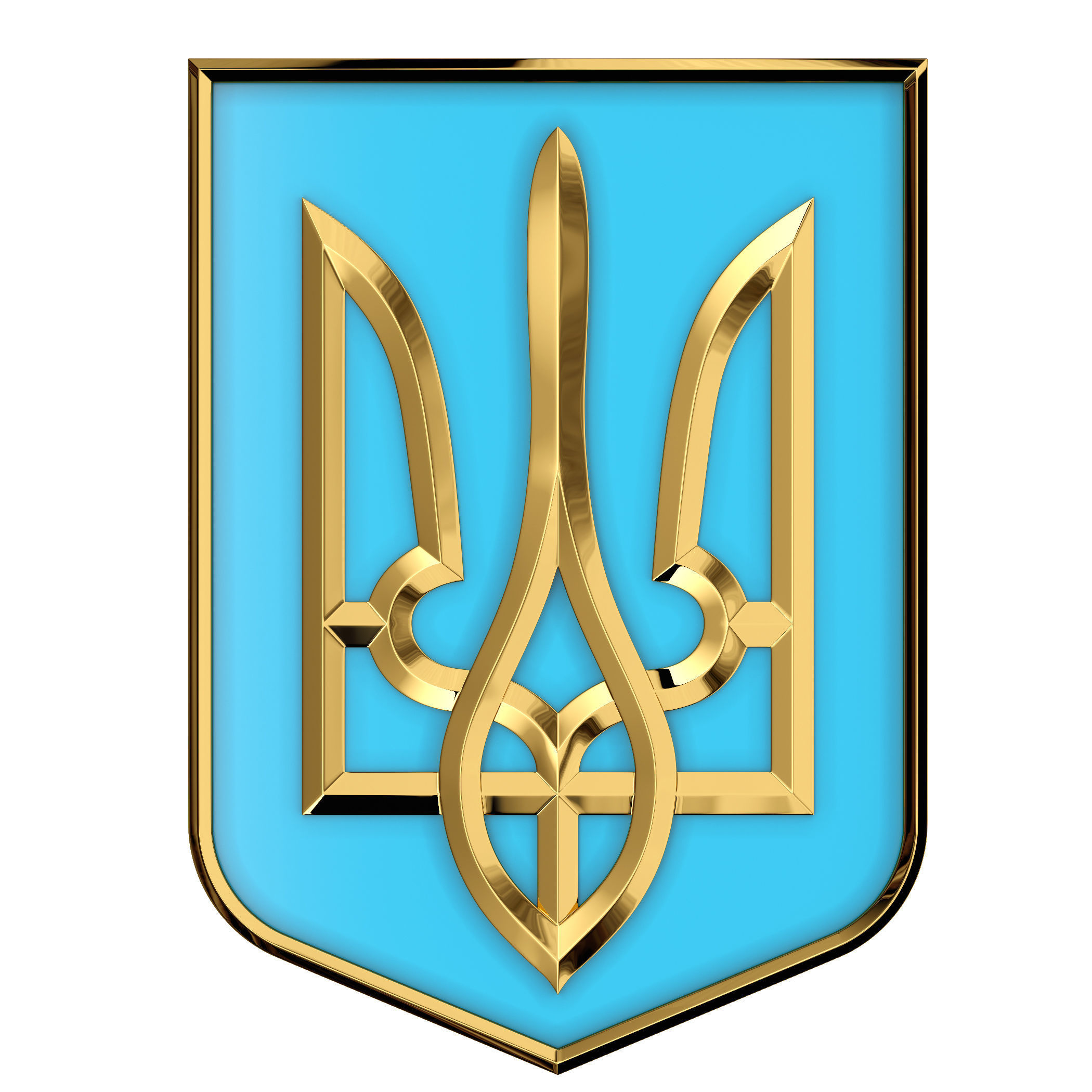 Emblem of Ukraine 3D model_10