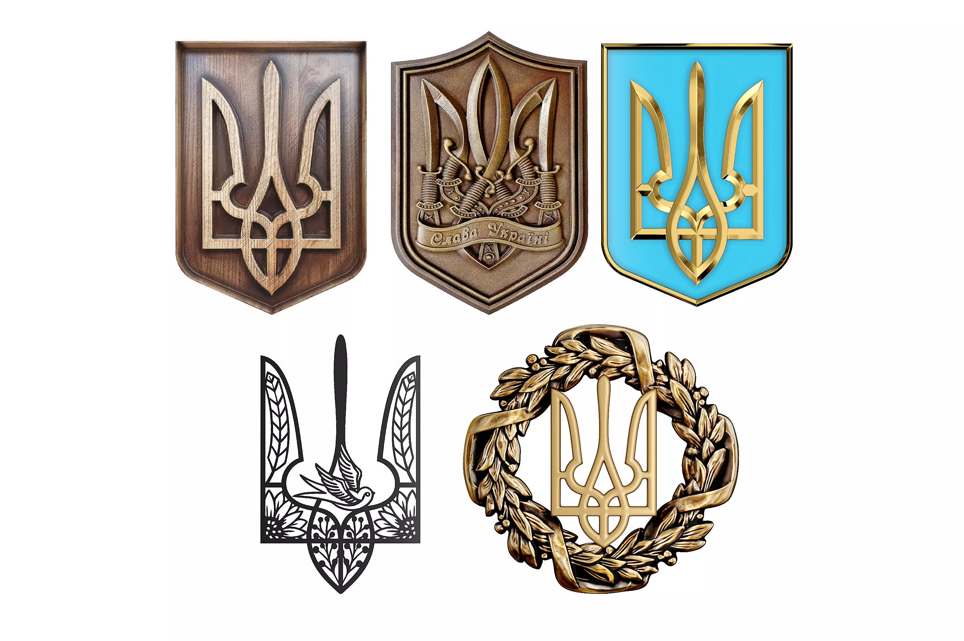 Emblem of Ukraine 3D model_0
