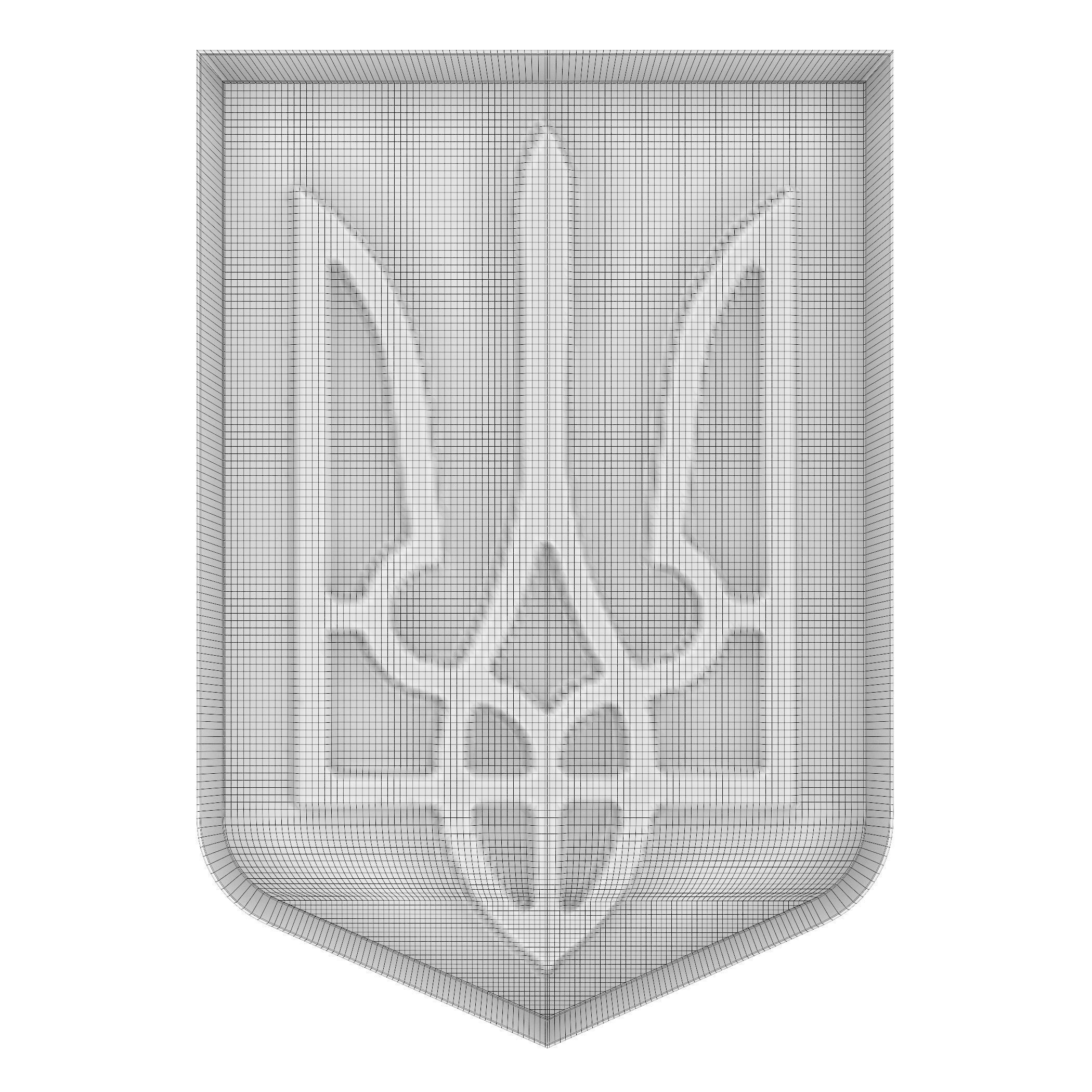 Emblem of Ukraine 3D model_15