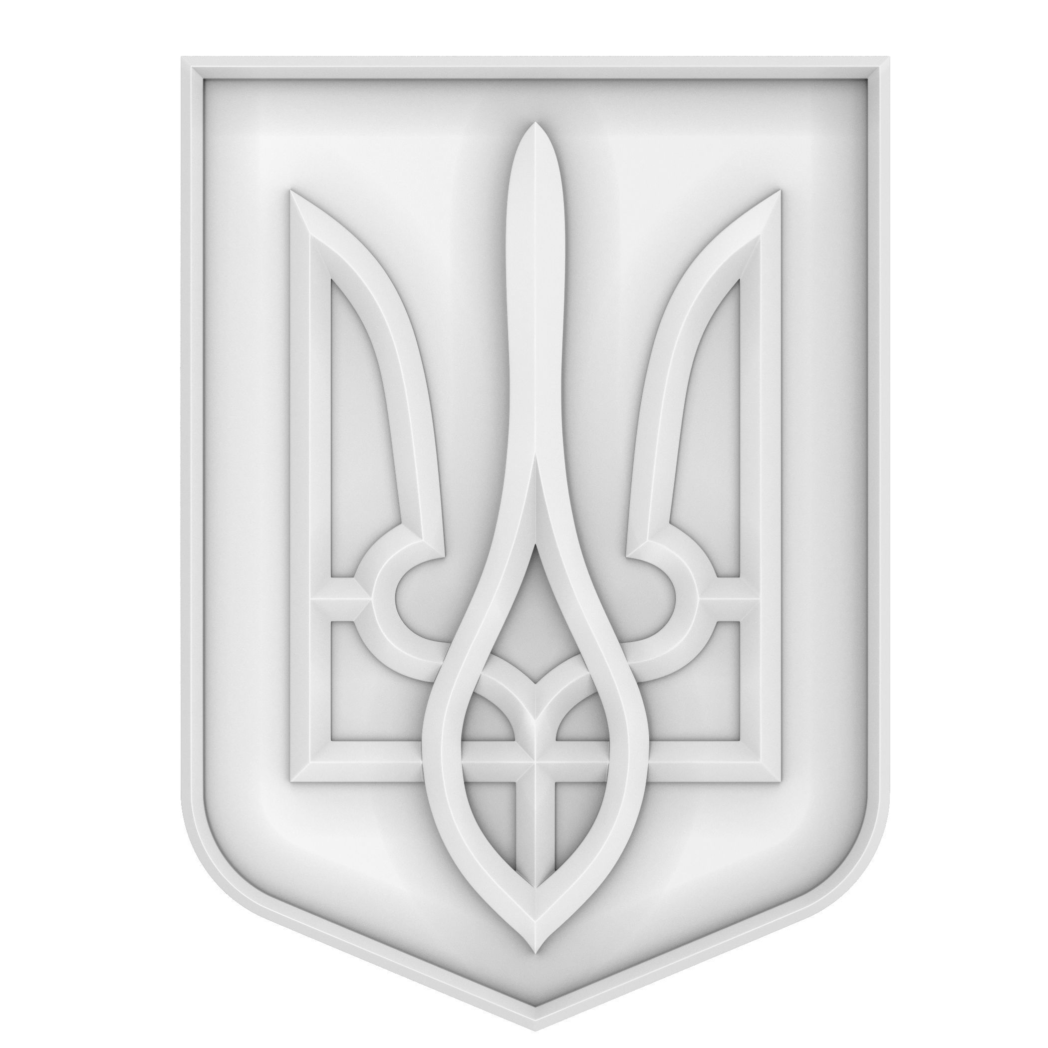 Emblem of Ukraine 3D model_11