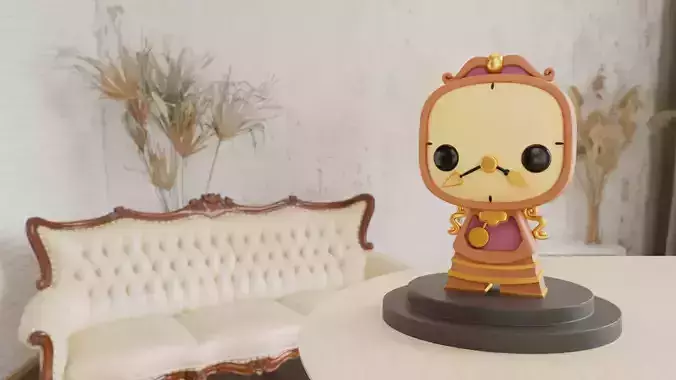 FUNKO POP 3D MODEL  Cogsworth  Beauty and The Beast