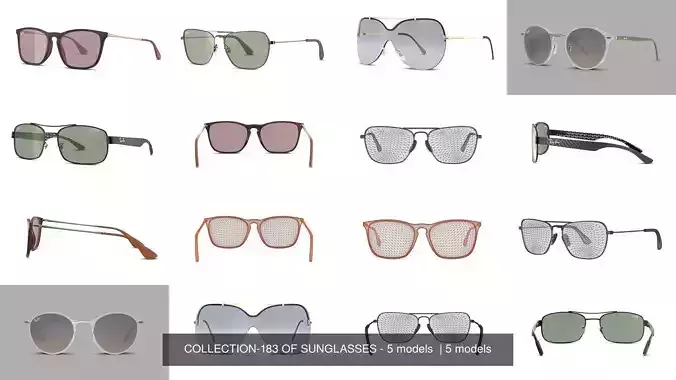 COLLECTION-183 OF SUNGLASSES - 5 models  