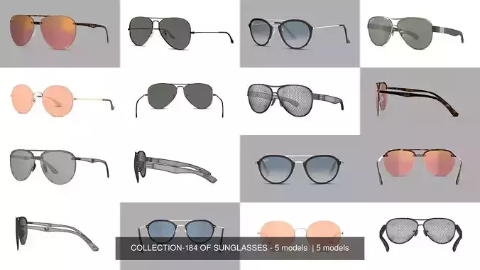 COLLECTION-184 OF SUNGLASSES - 5 models  