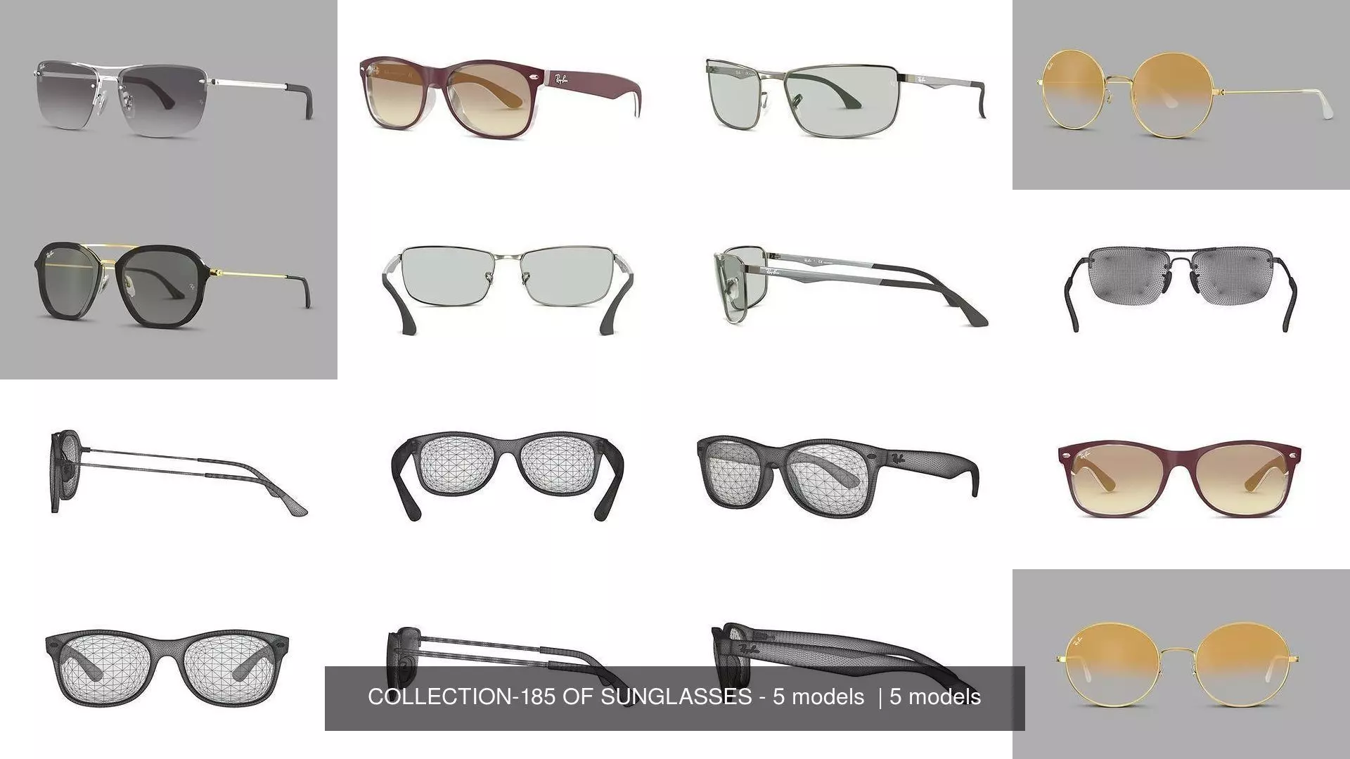 COLLECTION-185 OF SUNGLASSES - 5 models  _0
