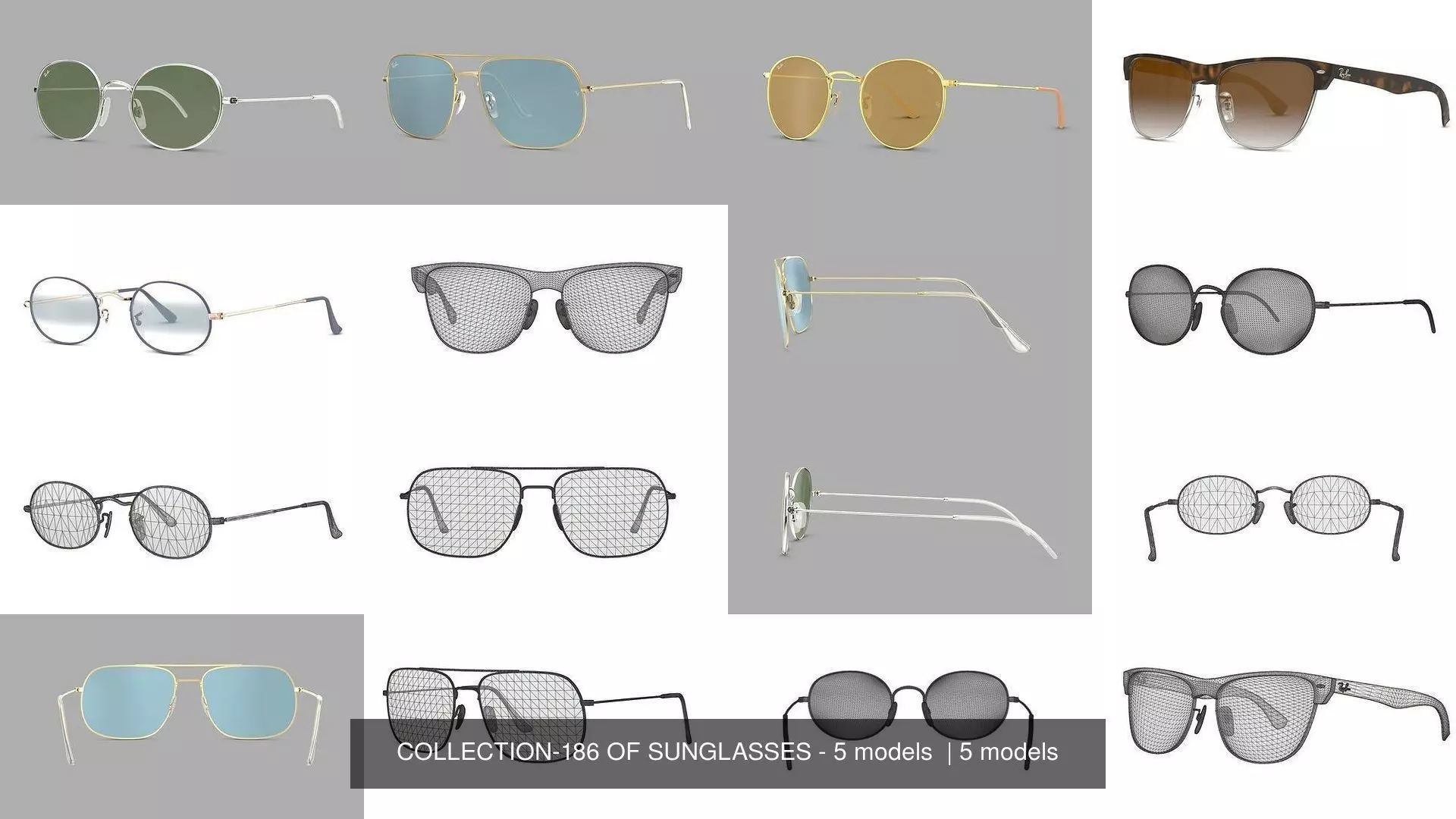 COLLECTION-186 OF SUNGLASSES - 5 models _0