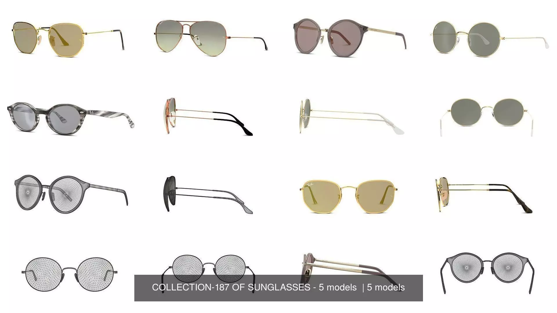 COLLECTION-187 OF SUNGLASSES - 5 models  _0