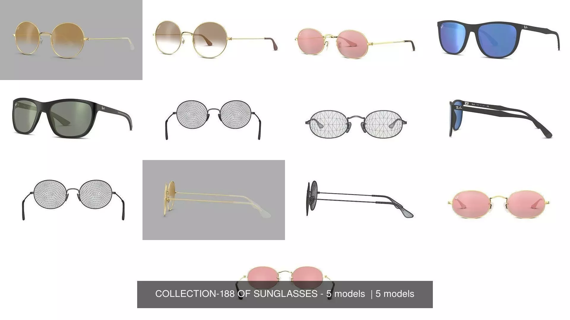 COLLECTION-188 OF SUNGLASSES - 5 models  _0