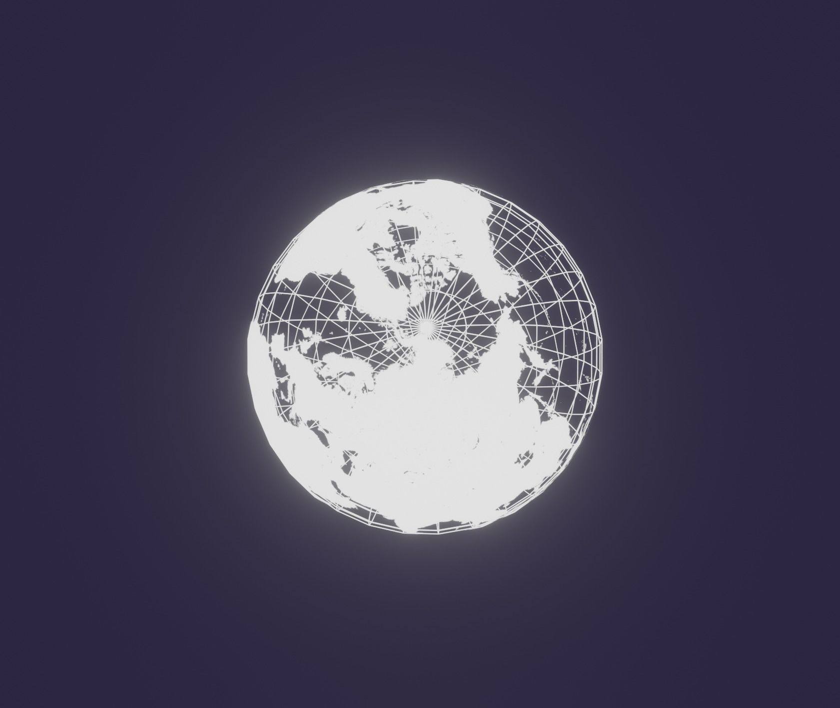 Wireframe earth  Free 3D model_2