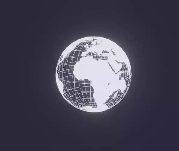 Wireframe earth  Free 3D model