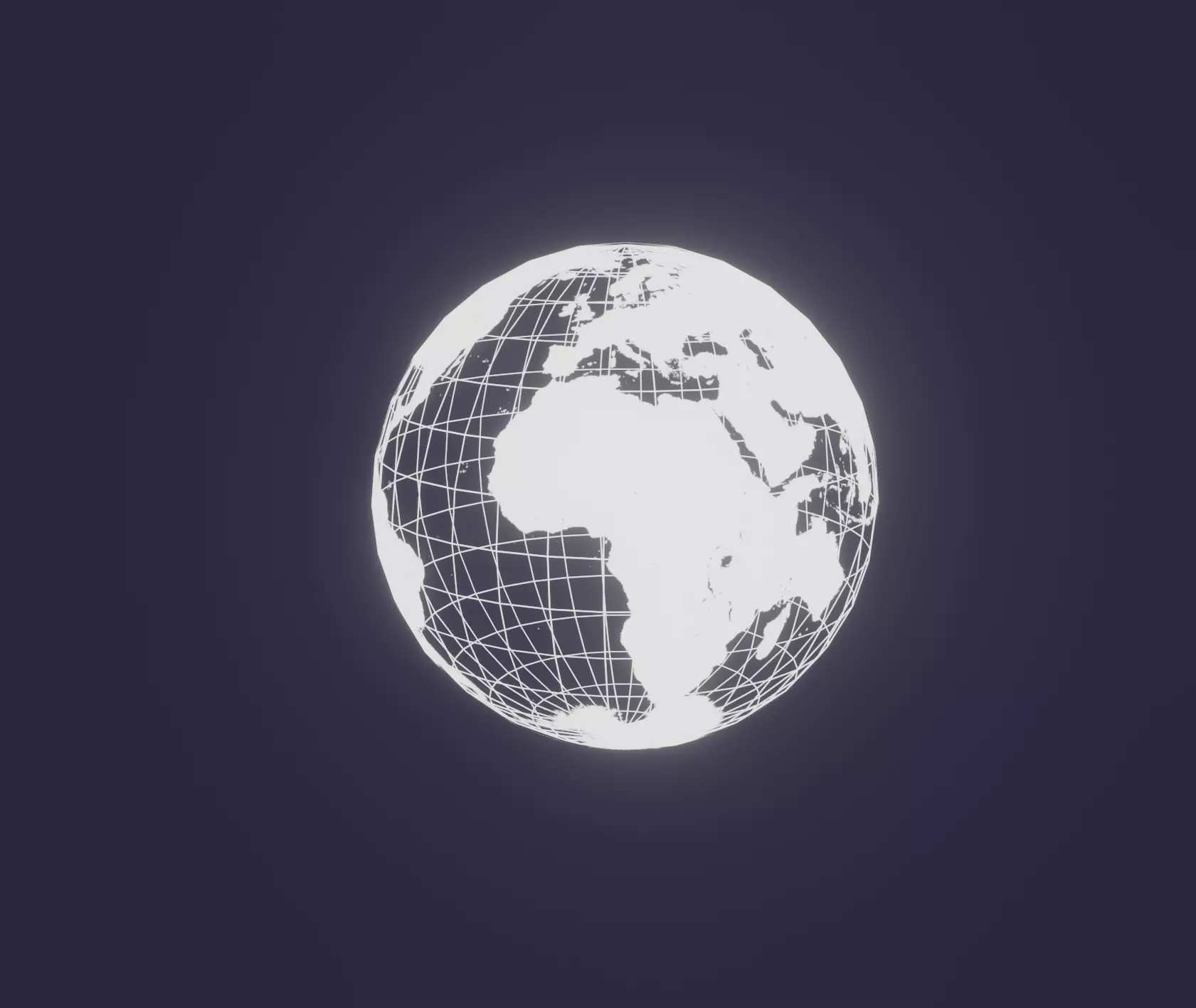 Wireframe earth  Free 3D model_0
