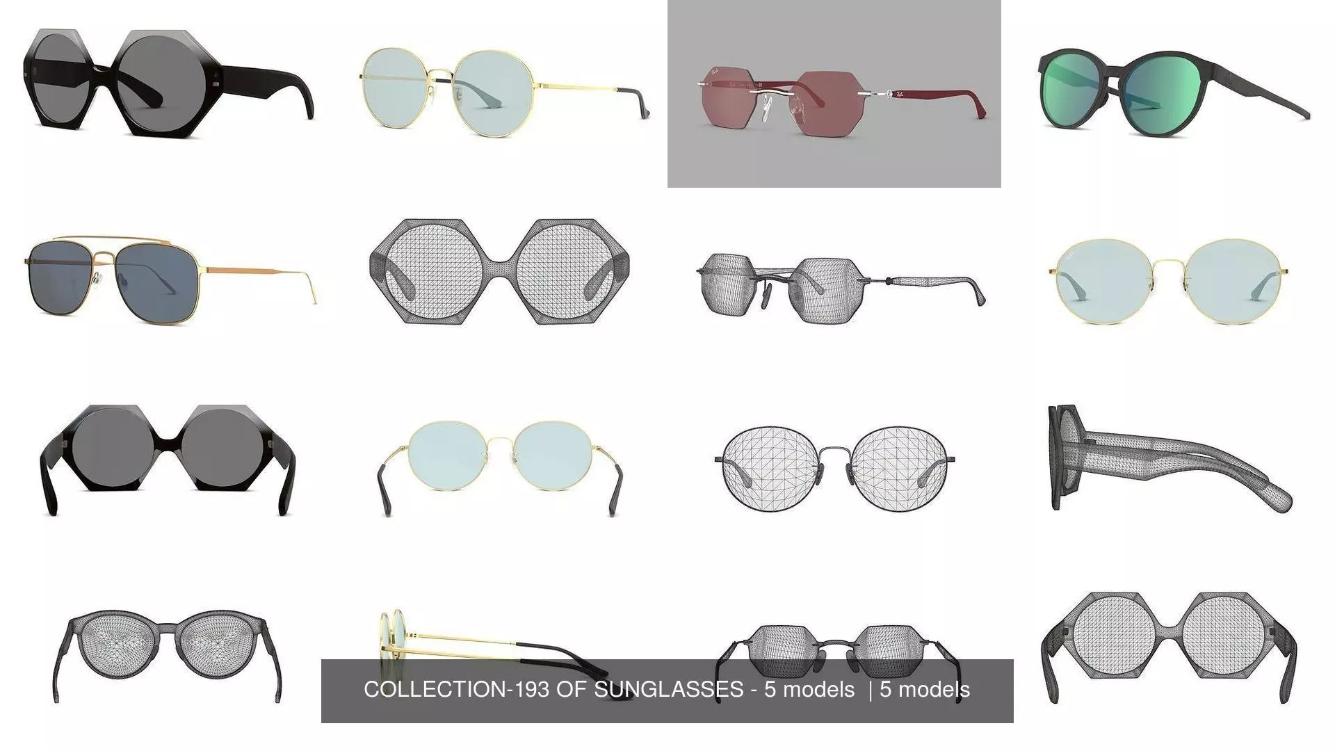 COLLECTION-193 OF SUNGLASSES - 5 models  _0