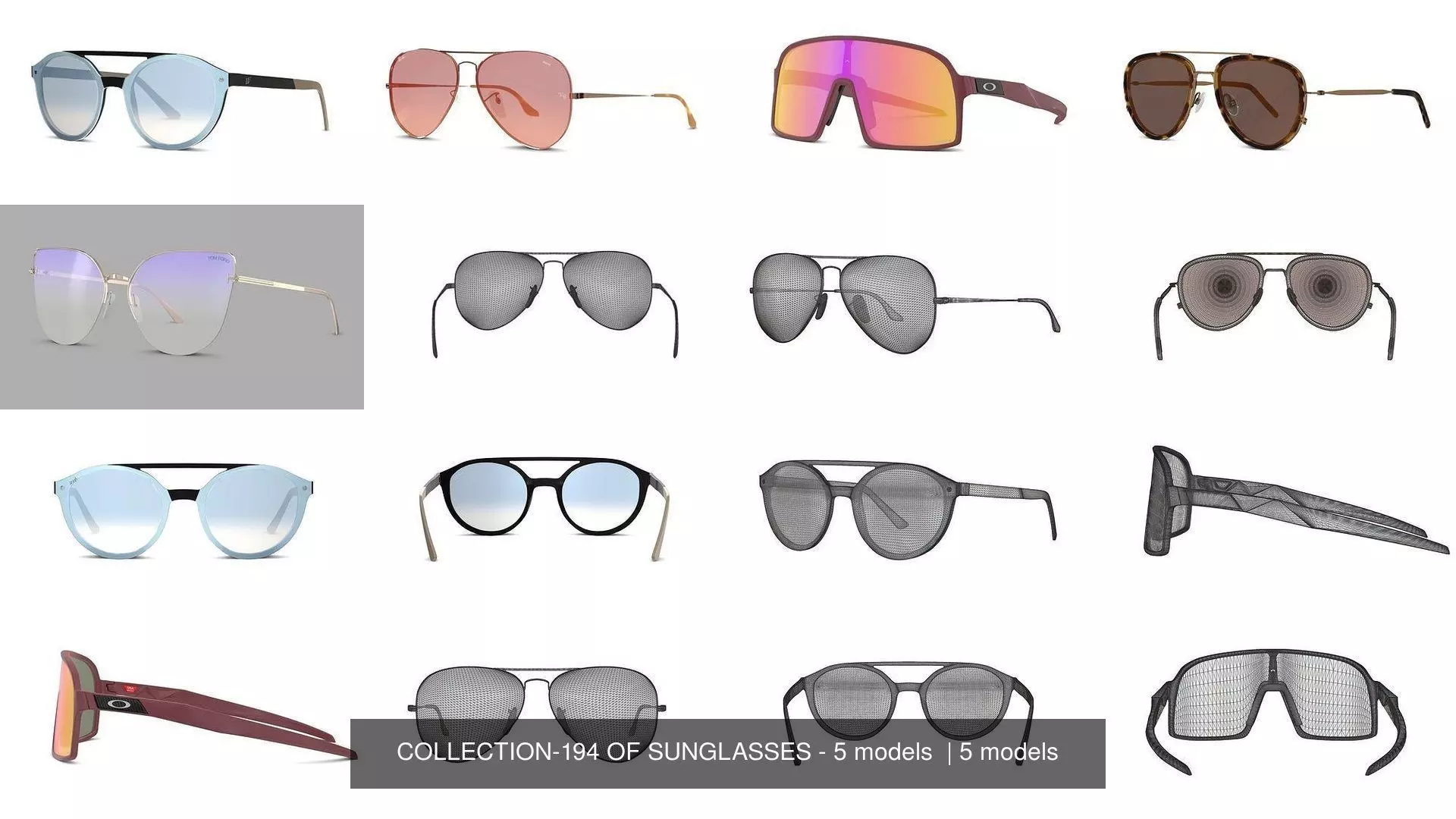 COLLECTION-194 OF SUNGLASSES - 5 models  _0