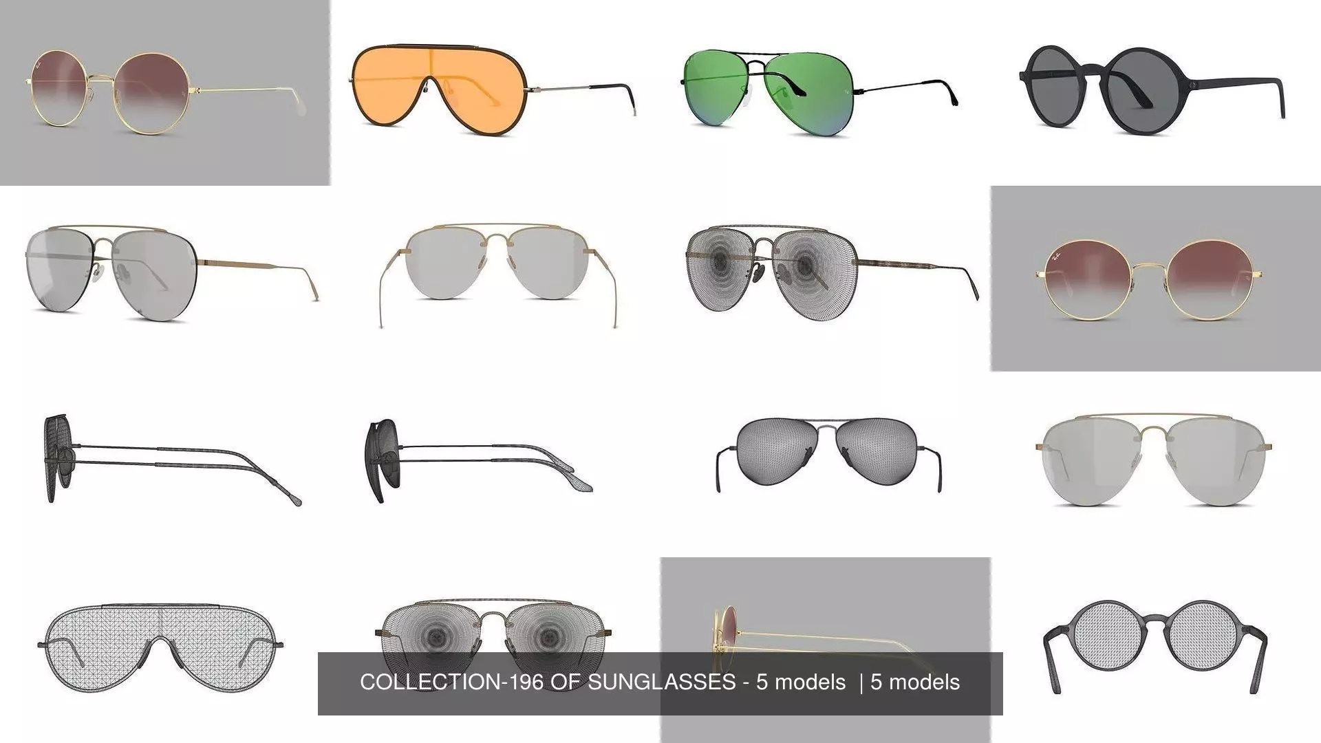 COLLECTION-196 OF SUNGLASSES - 5 models _0