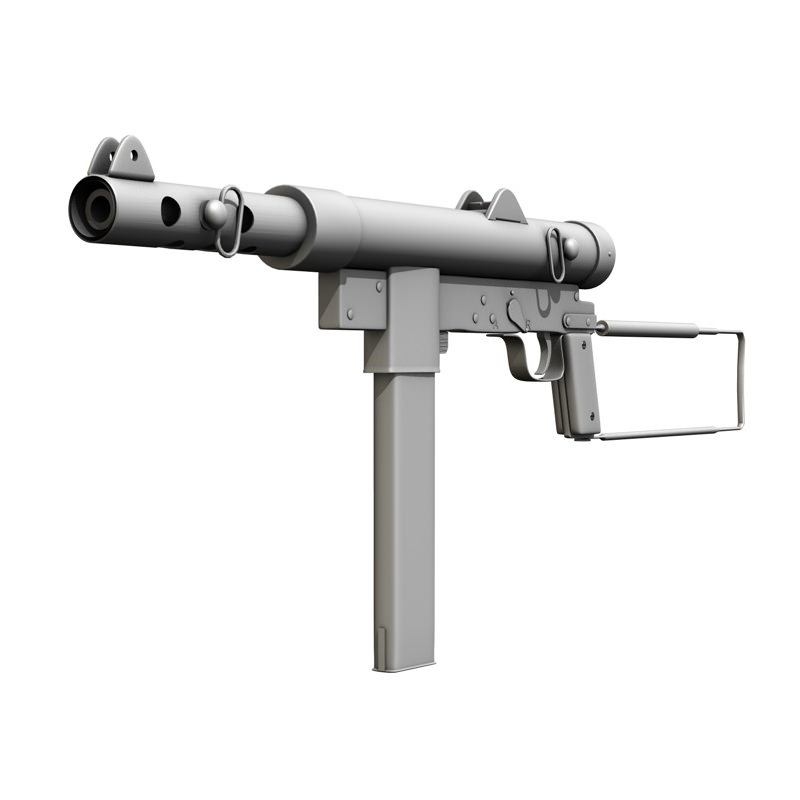 Carl Gustav M45 - Swedish K SMG 3D model_9