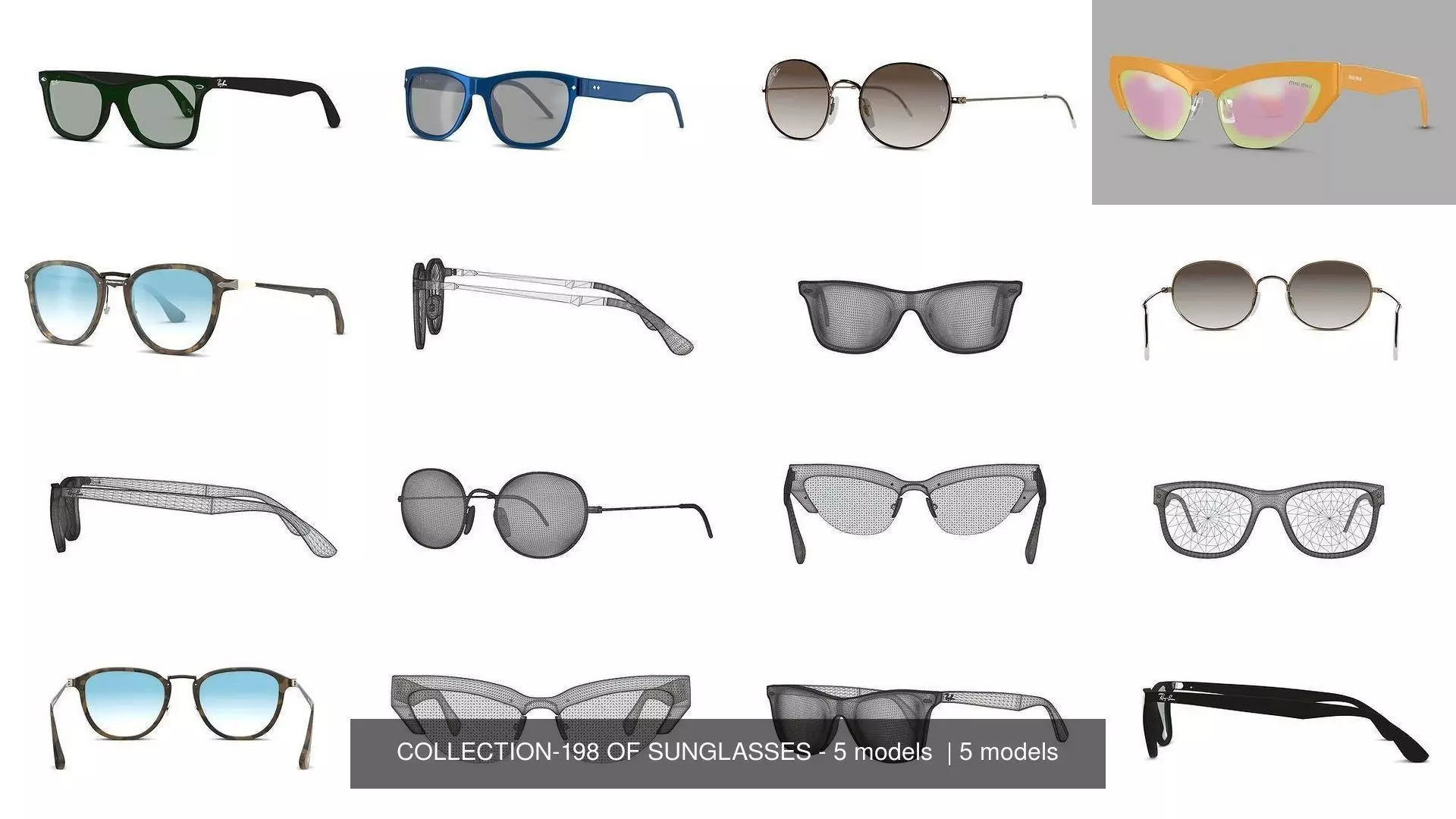 COLLECTION-198 OF SUNGLASSES - 5 models _0