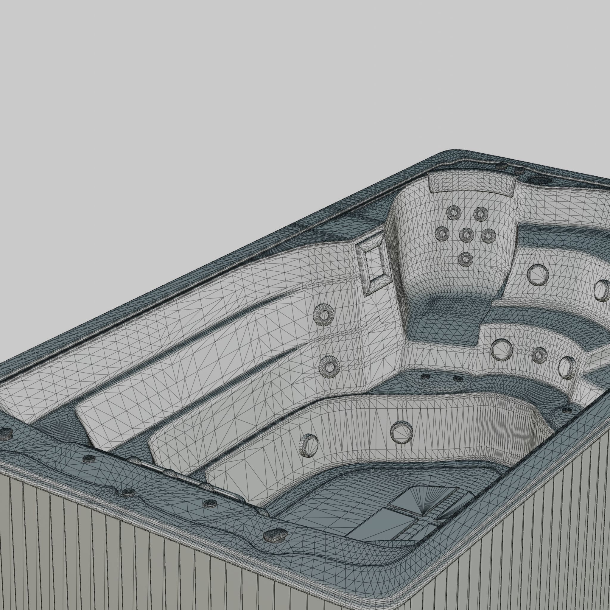 3D model of Hot Tub Jacuzzi Swim Life DualStream Low-poly 3D model_5