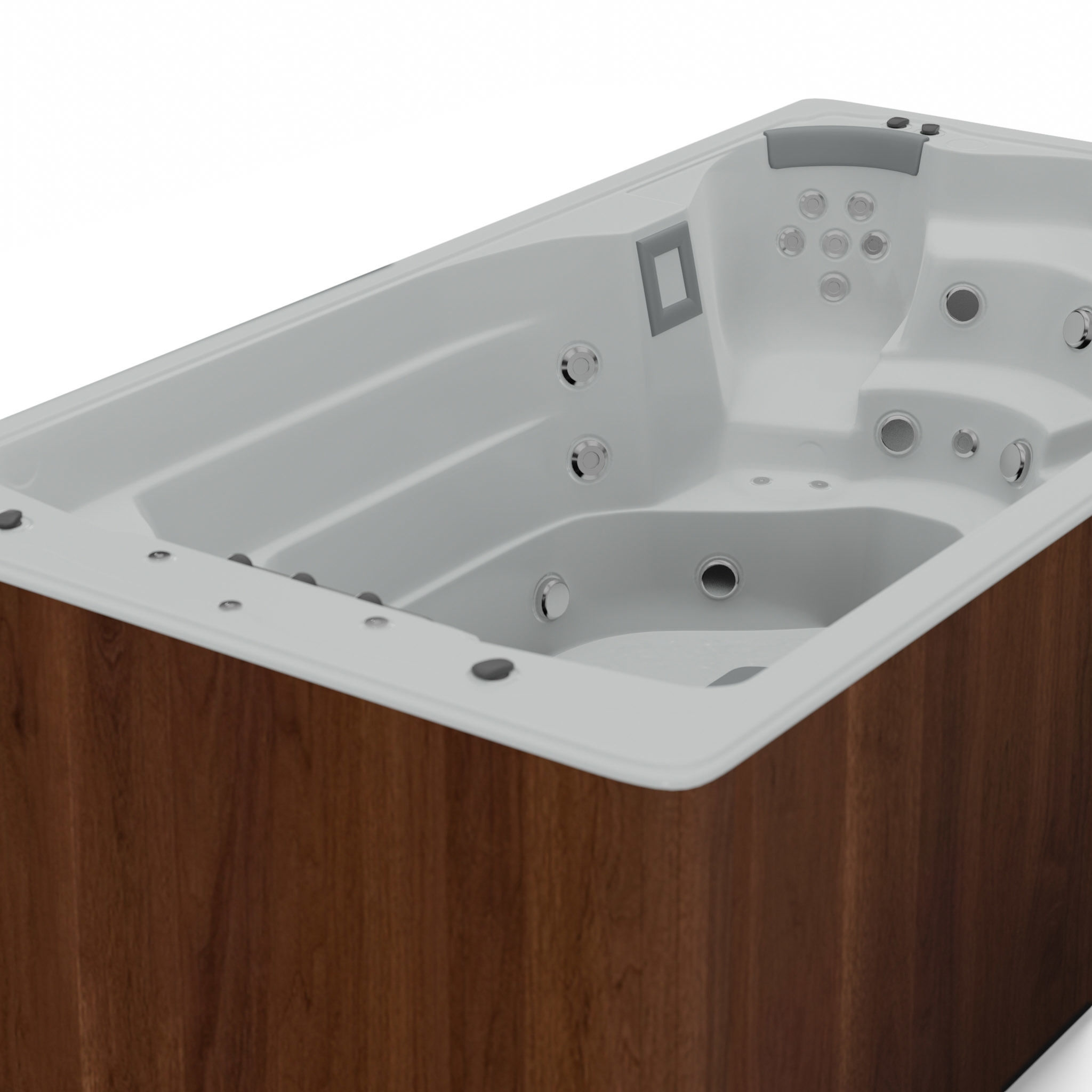 3D model of Hot Tub Jacuzzi Swim Life DualStream Low-poly 3D model_1