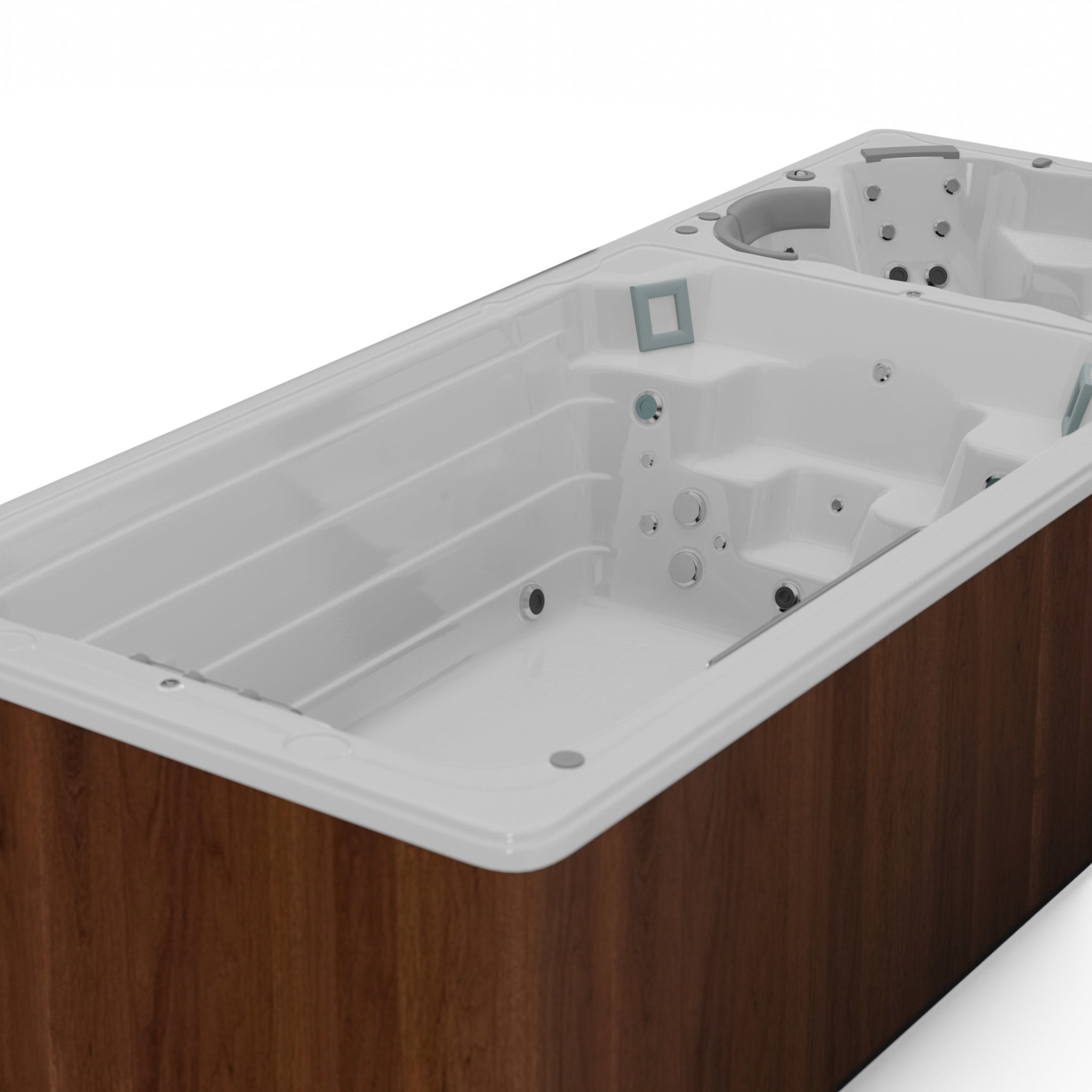 3D model of Hot Tub Jacuzzi Swim Life SwimStream Low-poly 3D model_1