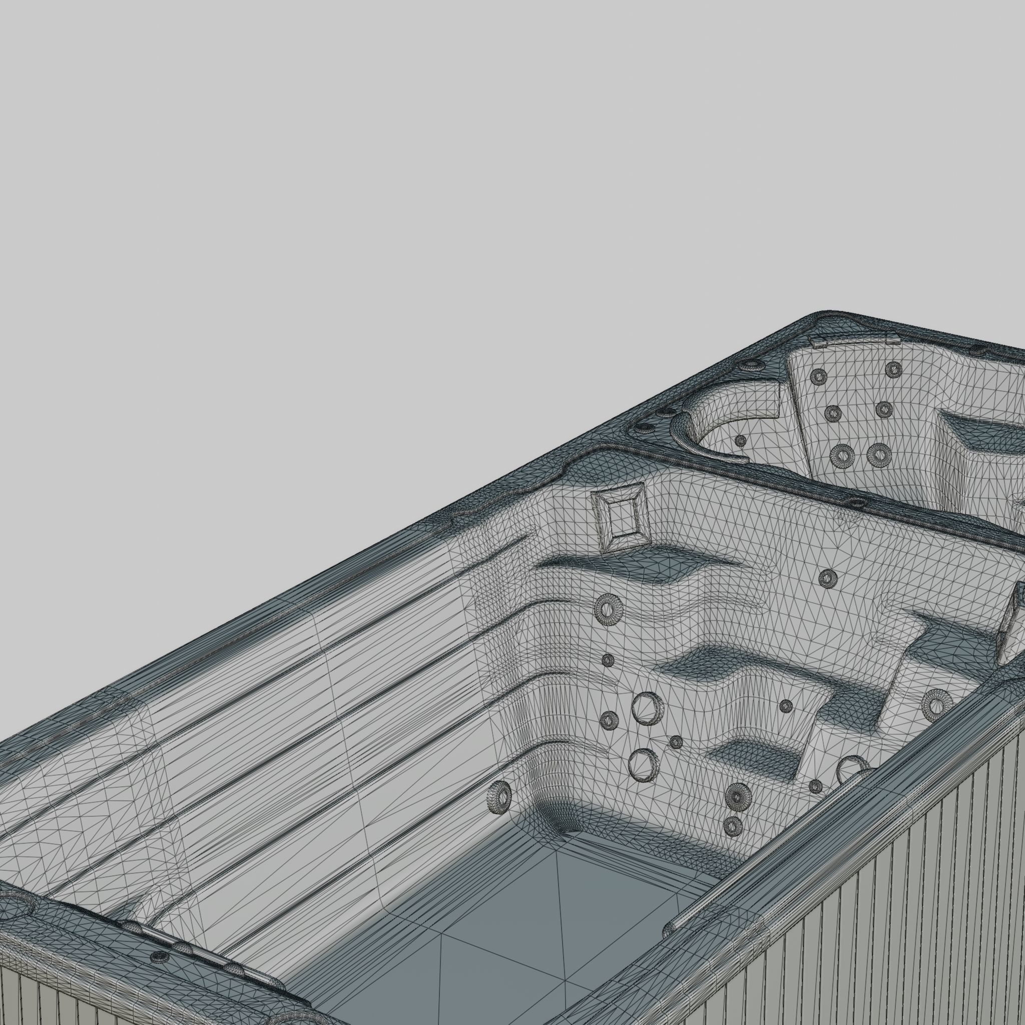 3D model of Hot Tub Jacuzzi Swim Life SwimStream Low-poly 3D model_5