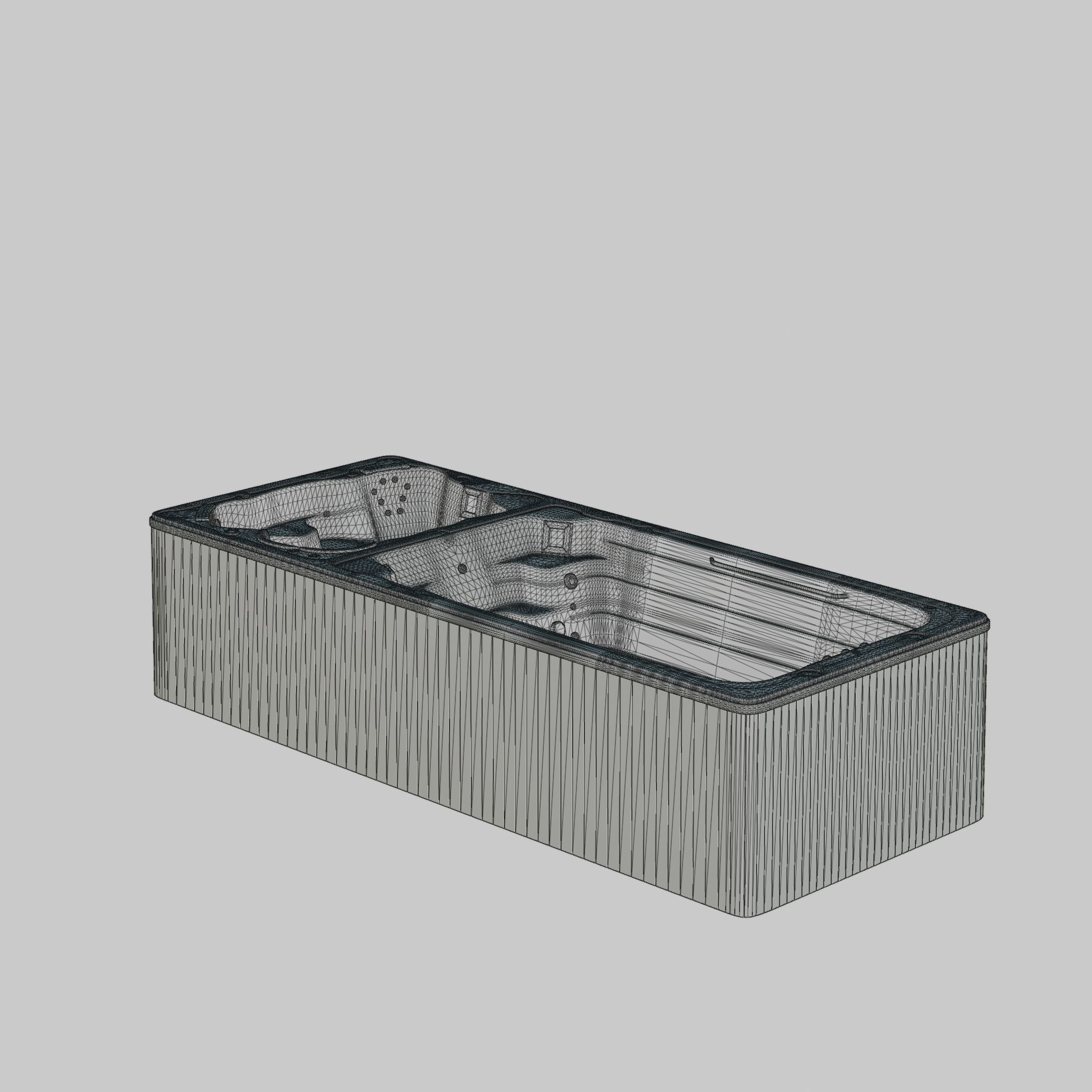 3D model of Hot Tub Jacuzzi Swim Life SwimStream Low-poly 3D model_4
