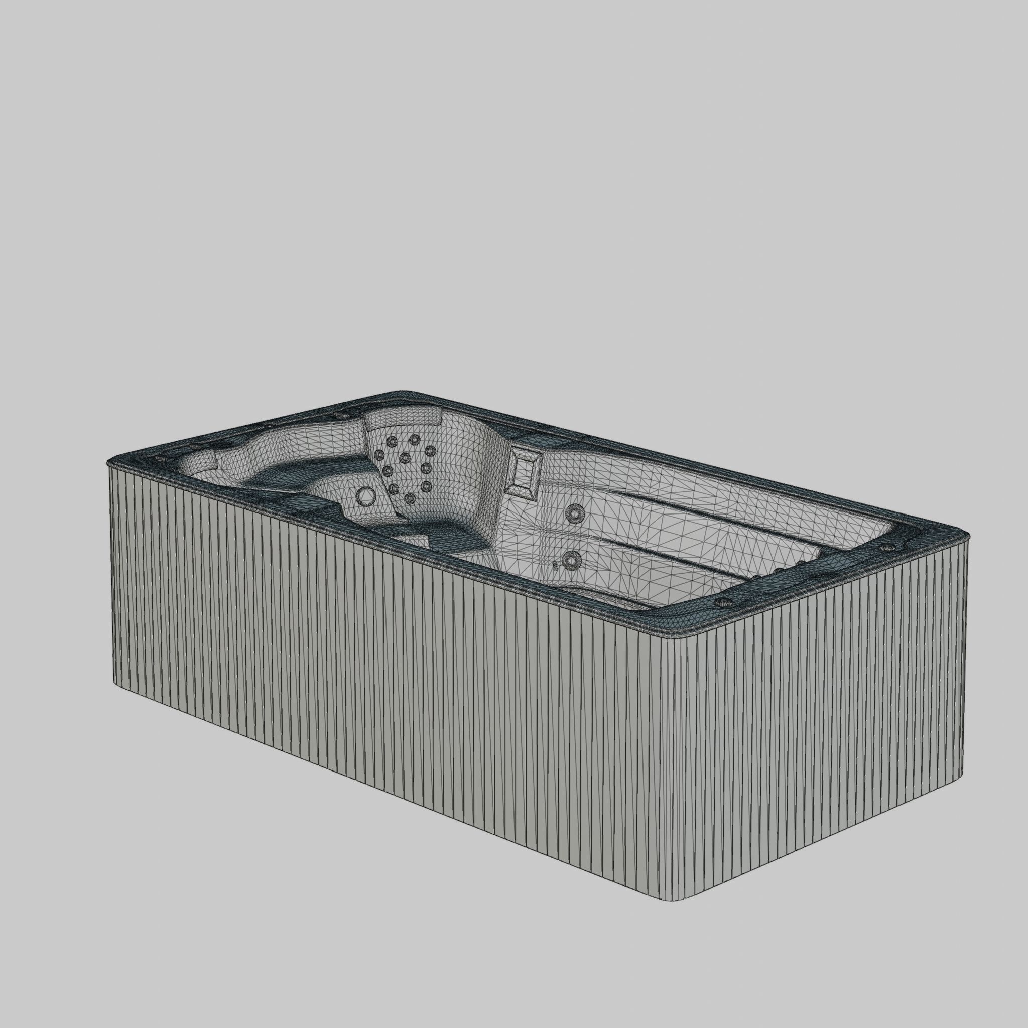 3D model of Hot Tub Jacuzzi Swim Life SwimStream  Low-poly 3D model_4