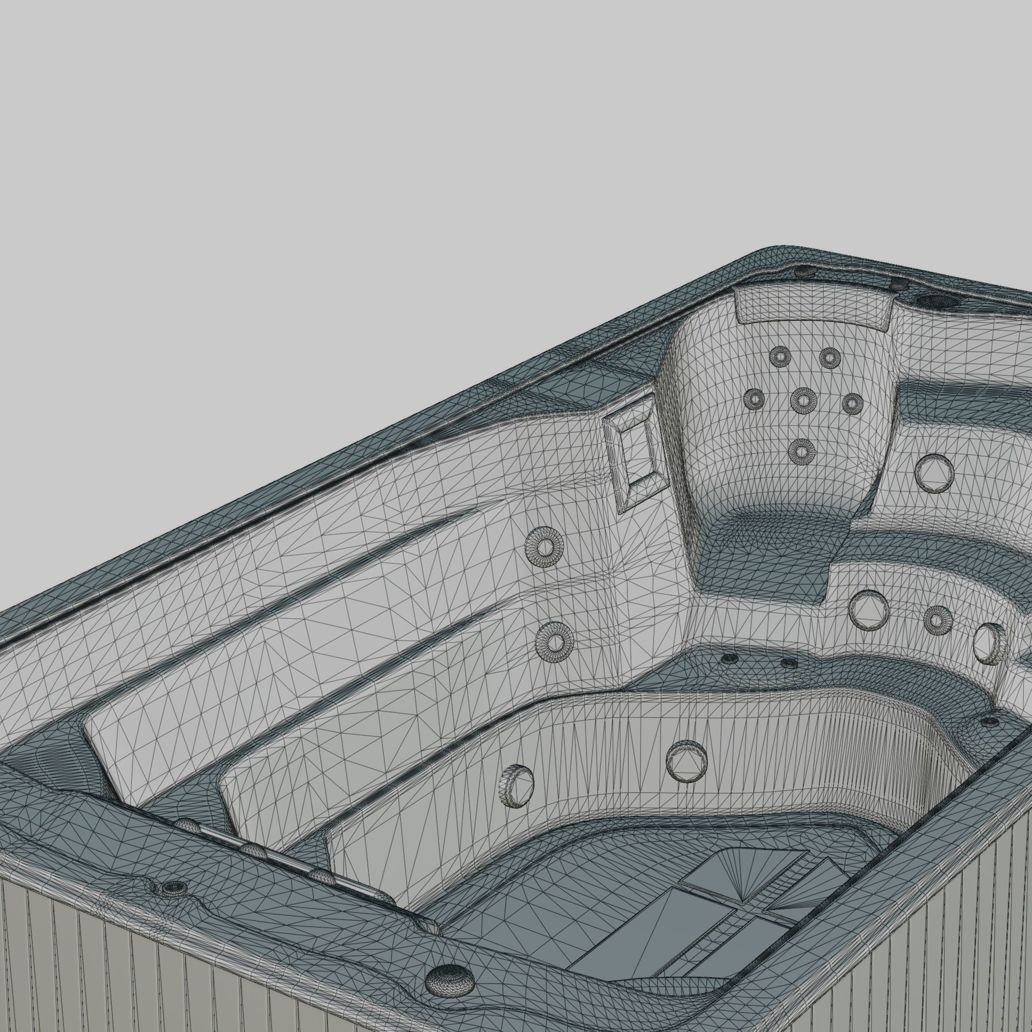 3D model of Hot Tub Jacuzzi Swim Life SwimStream  Low-poly 3D model_5