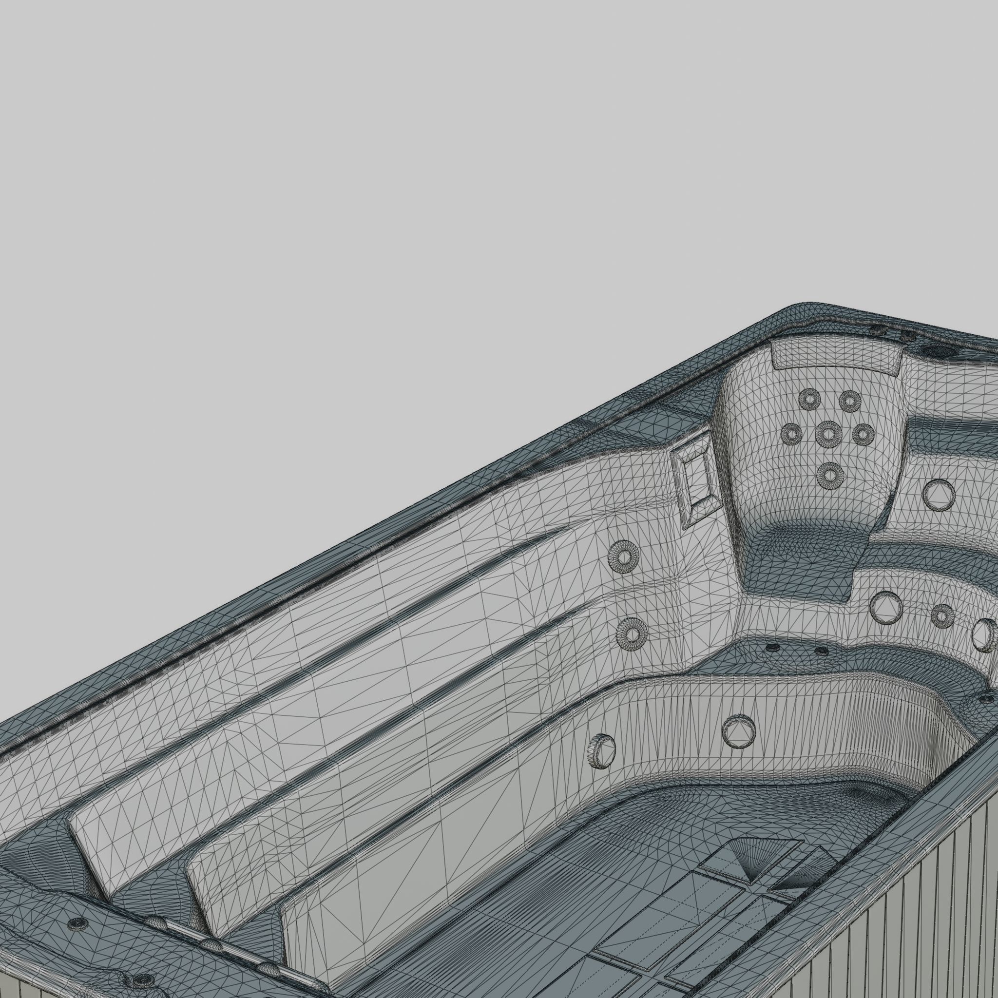 3D model of Hot Tub Jacuzzi Swim Life DualStream  Low-poly 3D model_4