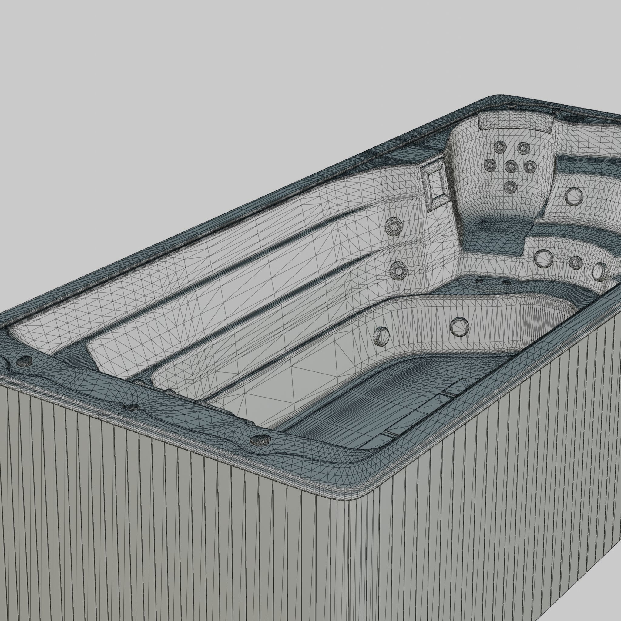 3D model of Hot Tub Jacuzzi Swim Life SwimStream Low-poly 3D model_5