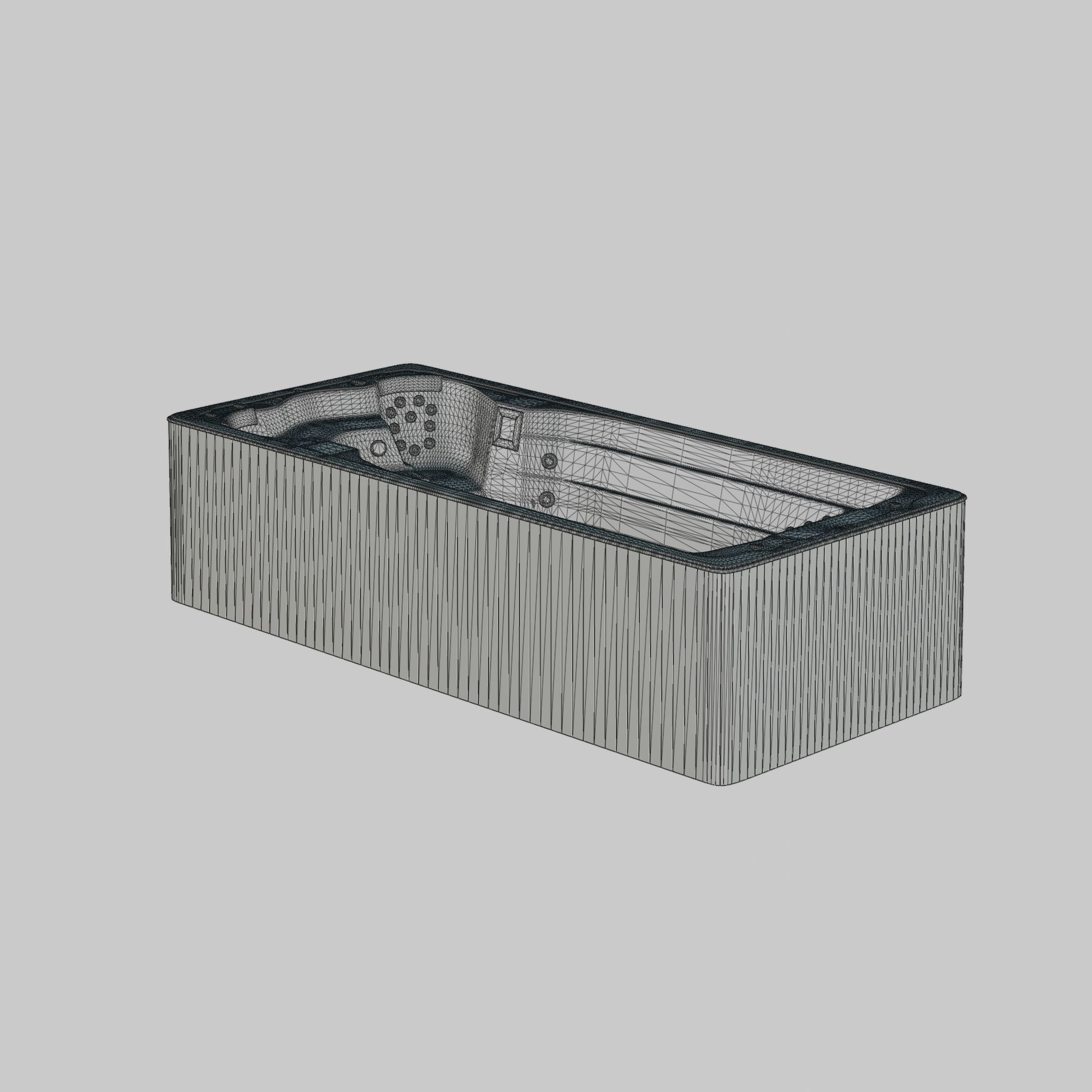 3D model of Hot Tub Jacuzzi Swim Life SwimStream Low-poly 3D model_4