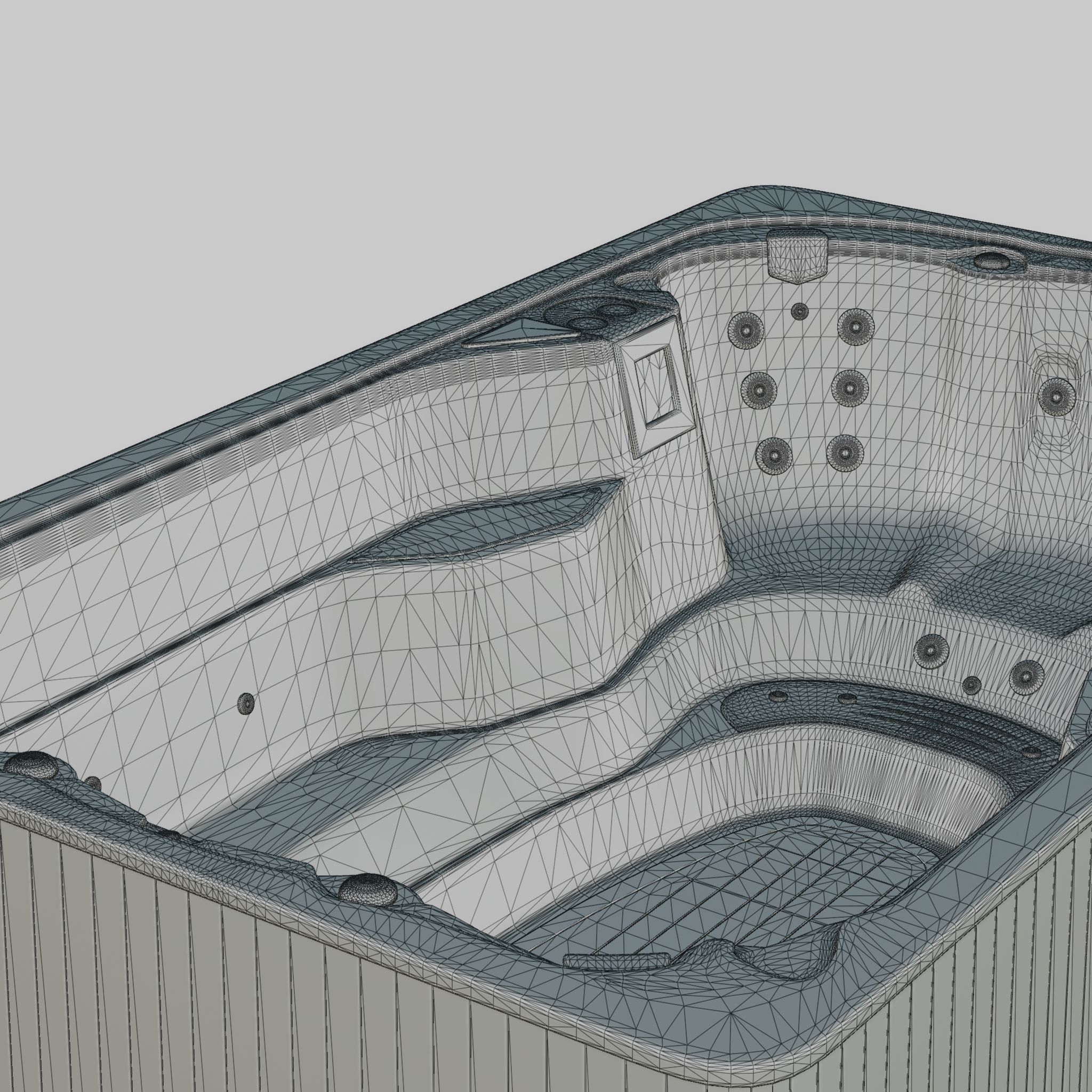 3D model of Hot Tub Jacuzzi Swim Life SwimFun 12 Low-poly 3D model_5