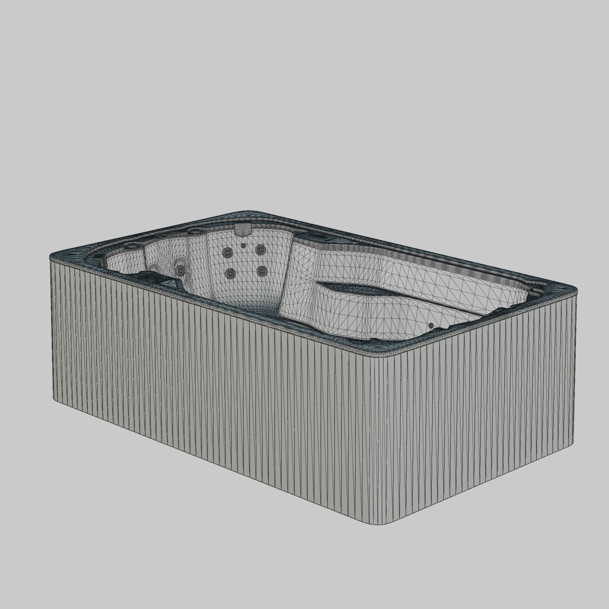 3D model of Hot Tub Jacuzzi Swim Life SwimFun 12 Low-poly 3D model_4