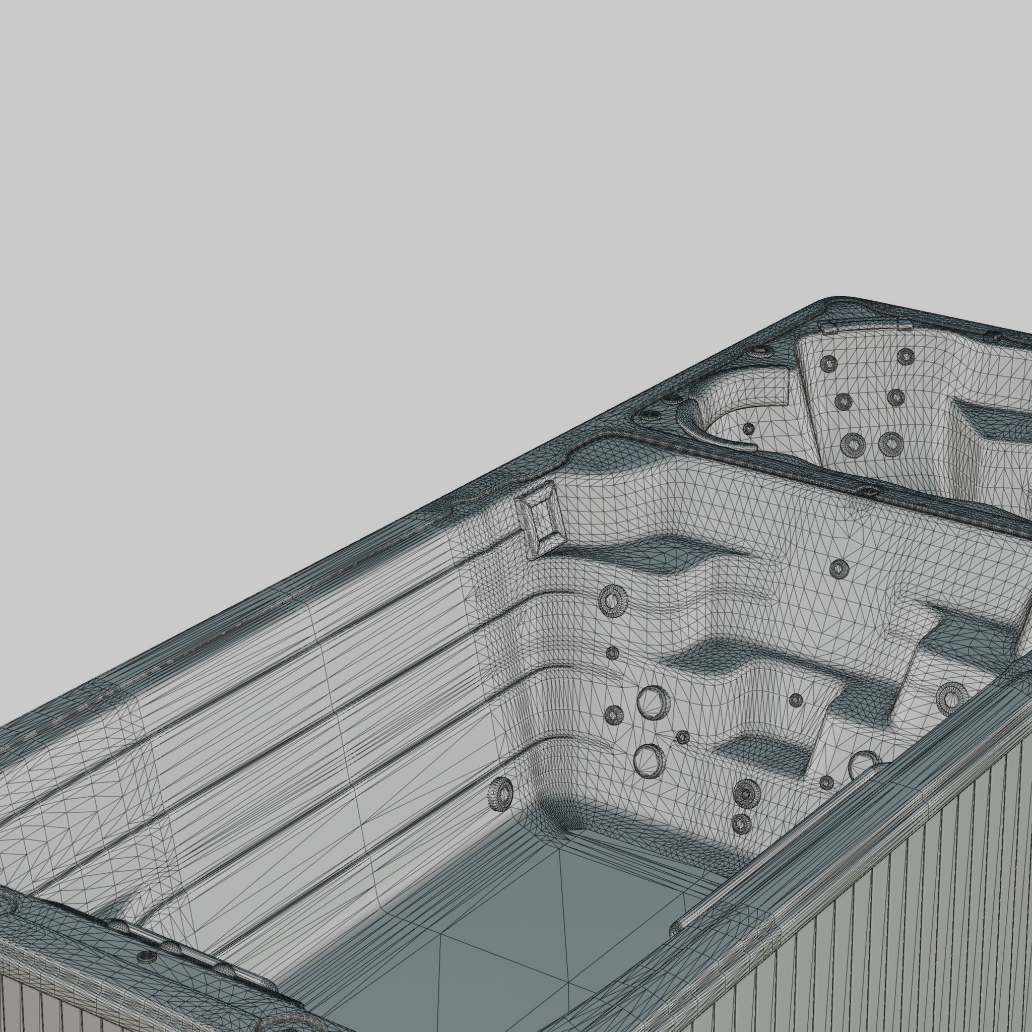 3D model of Hot Tub Jacuzzi Swim Life DualStream 19 Low-poly 3D model_5