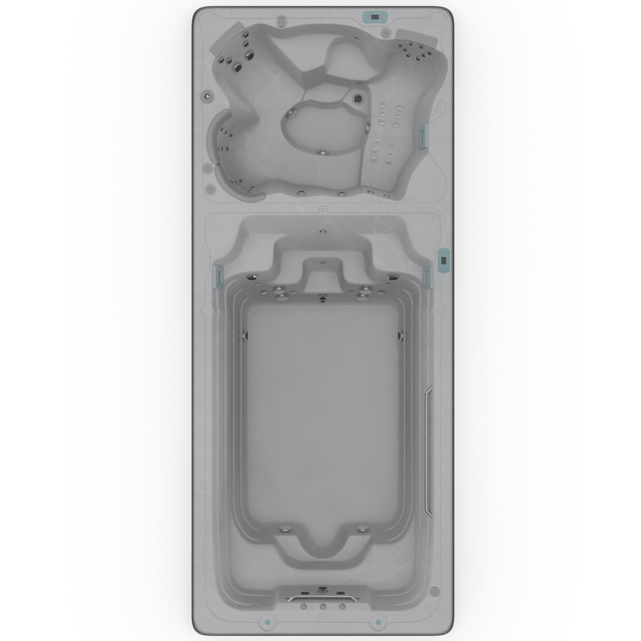 3D model of Hot Tub Jacuzzi Swim Life DualStream 19 Low-poly 3D model_3