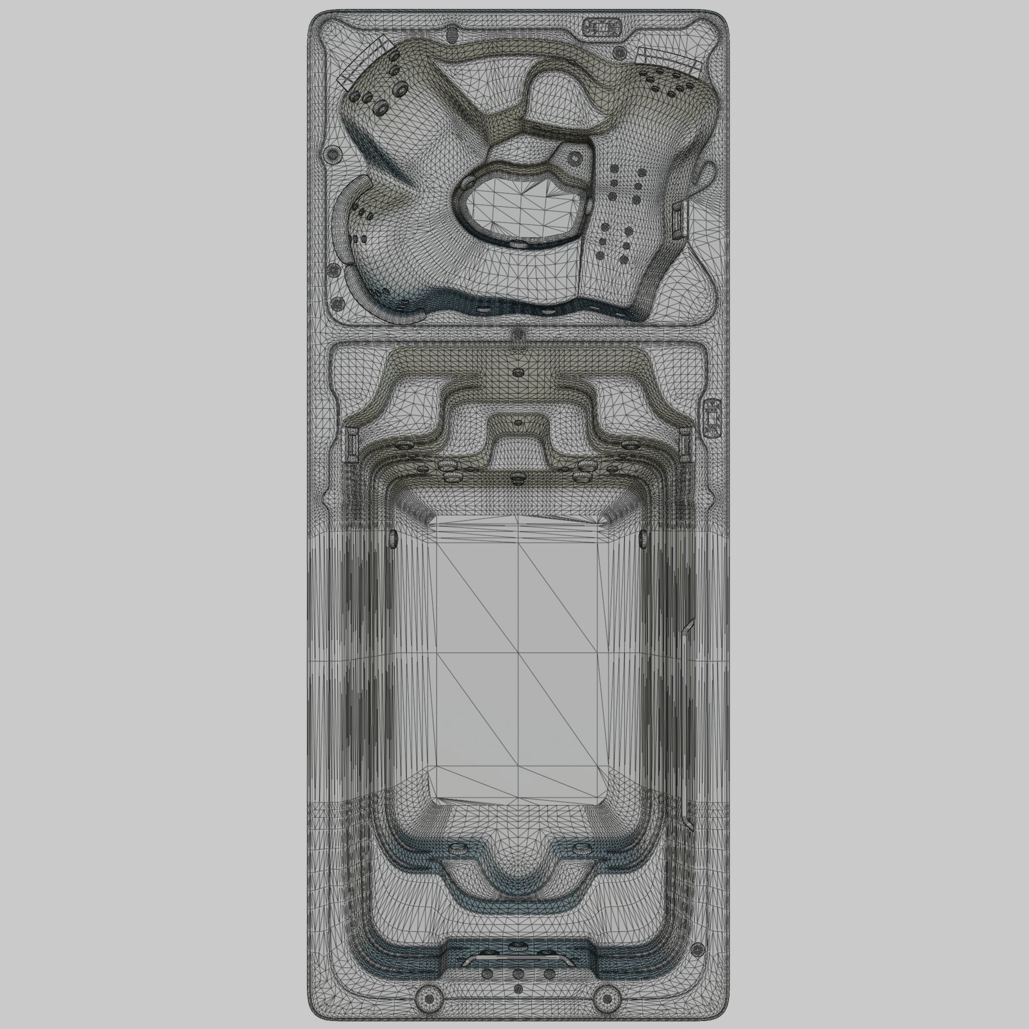 3D model of Hot Tub Jacuzzi Swim Life DualStream 19 Low-poly 3D model_7