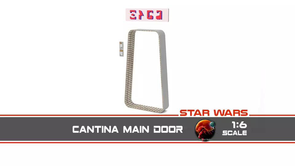 Cantina main door 1-6 scale Hottoys Free 3D print model_0