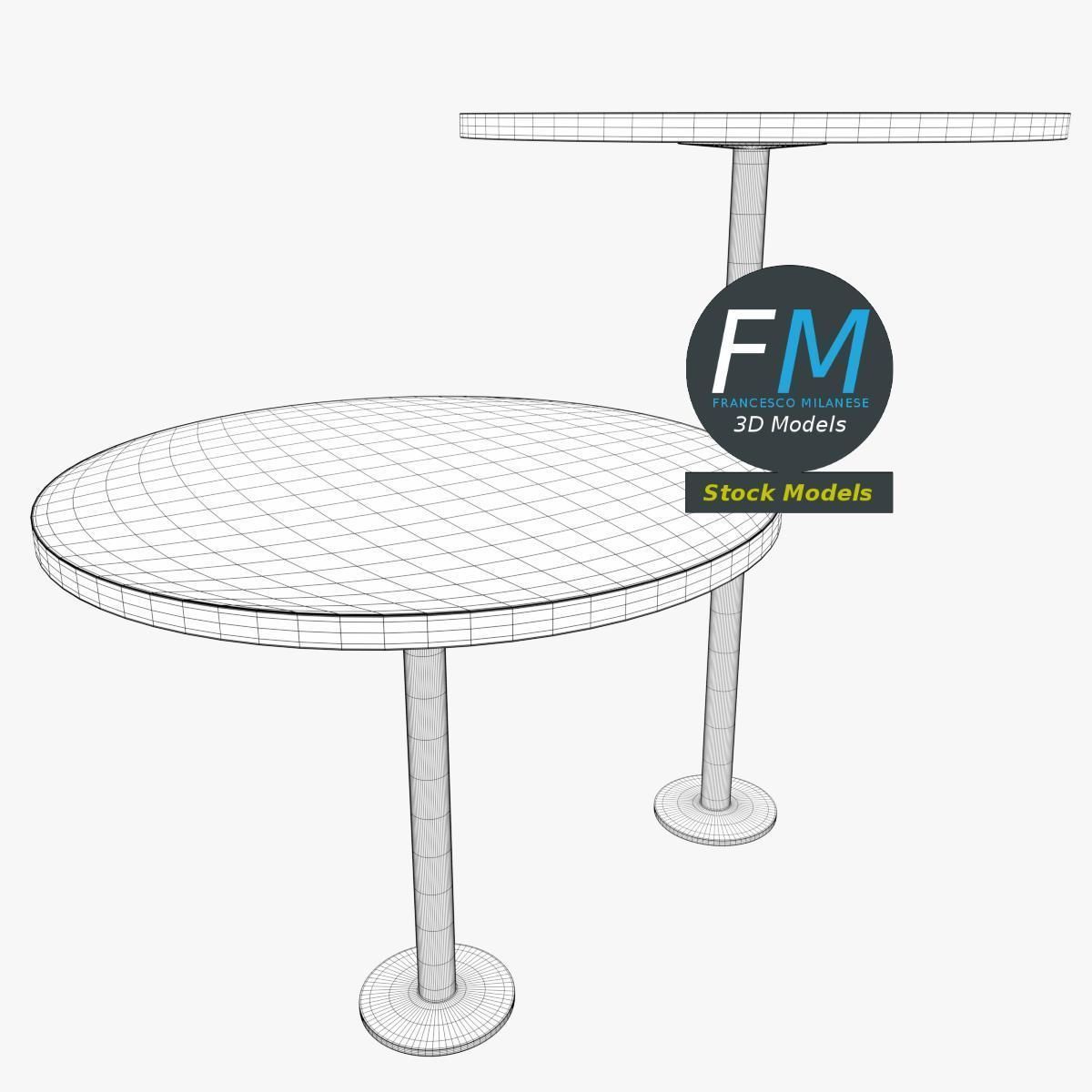 Round standing tables 3D model_7