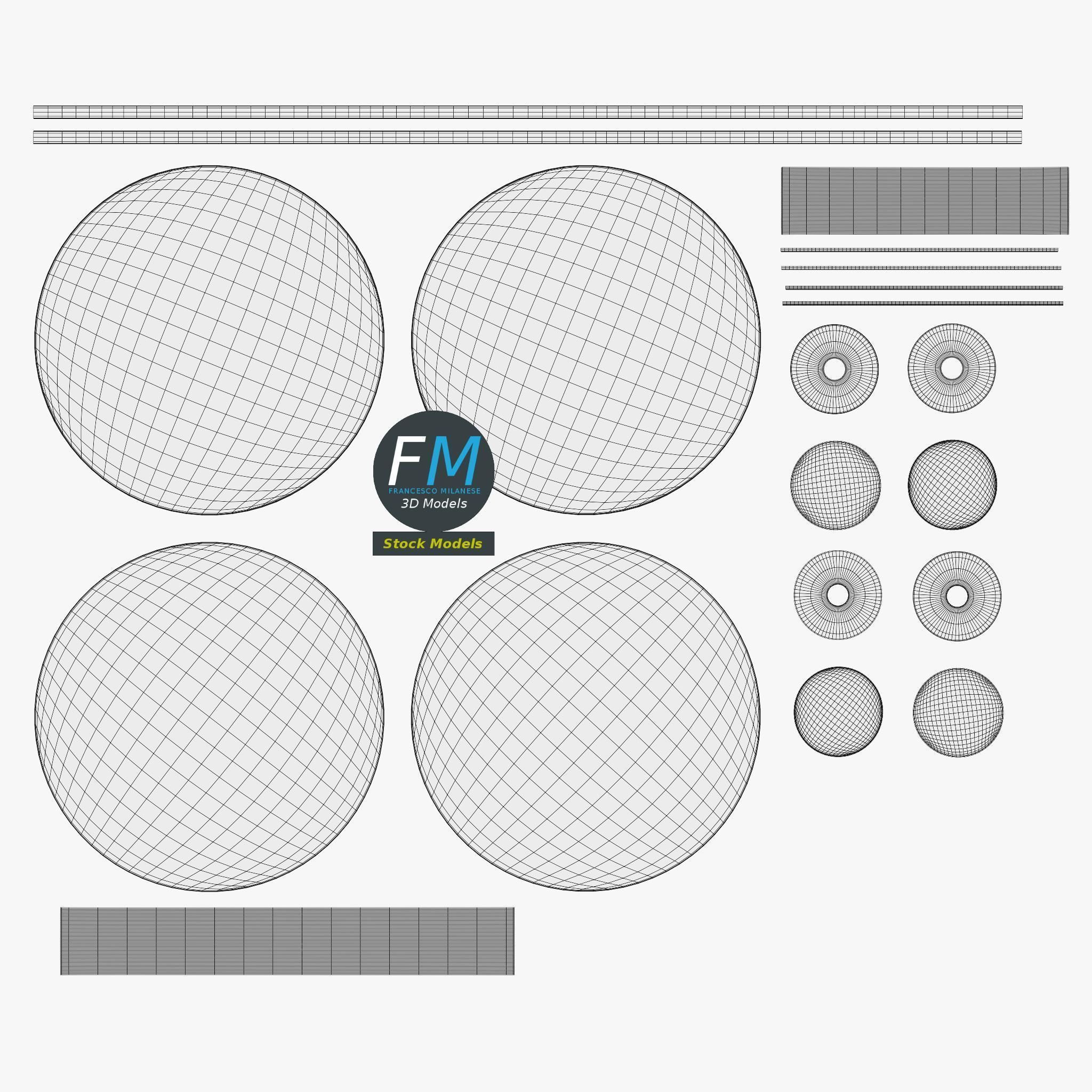 Round standing tables 3D model_11