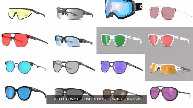 COLLECTION-2 OF SUNGLASSES - 75 models  