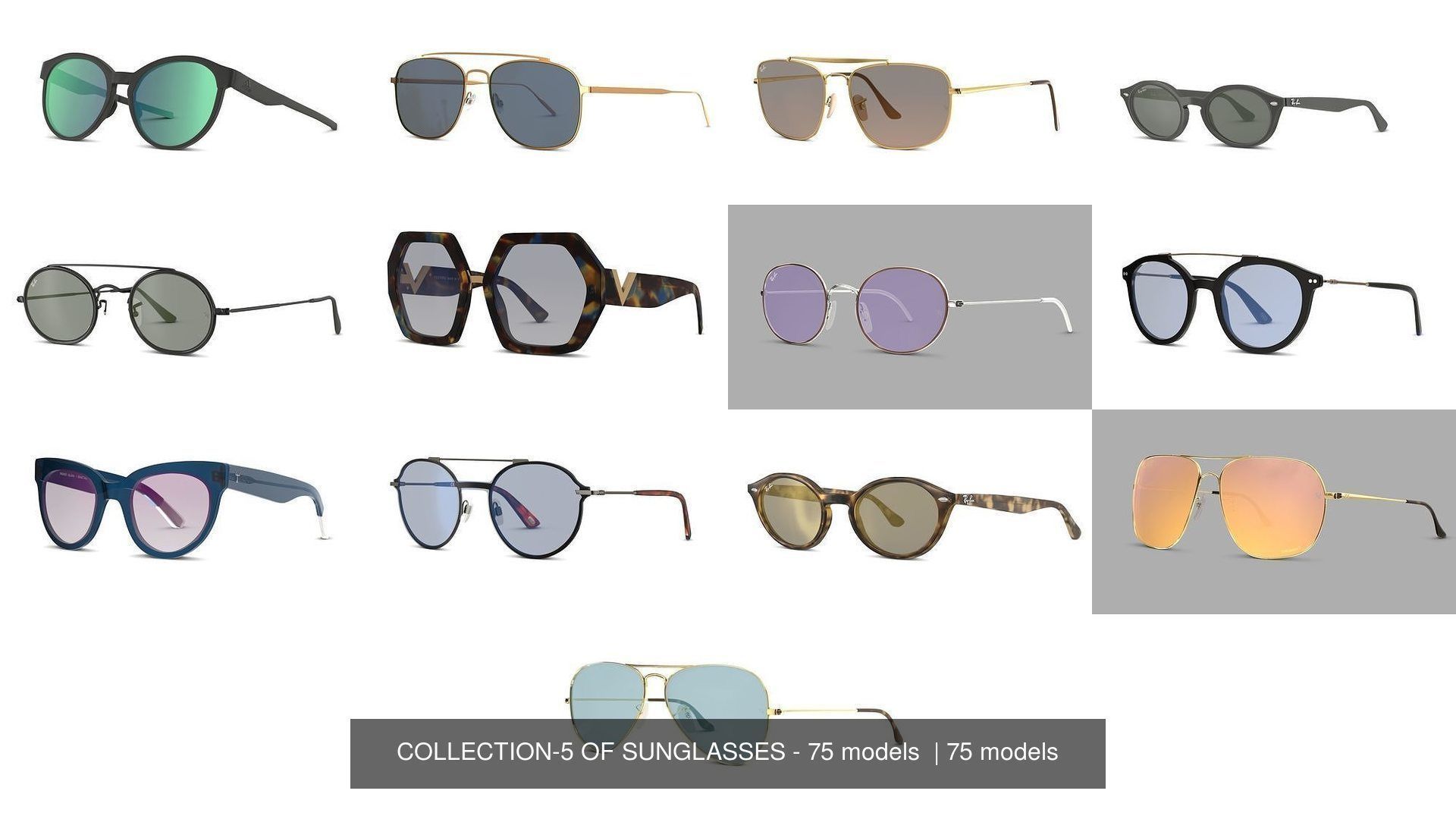 COLLECTION-5 OF SUNGLASSES - 75 models  _2