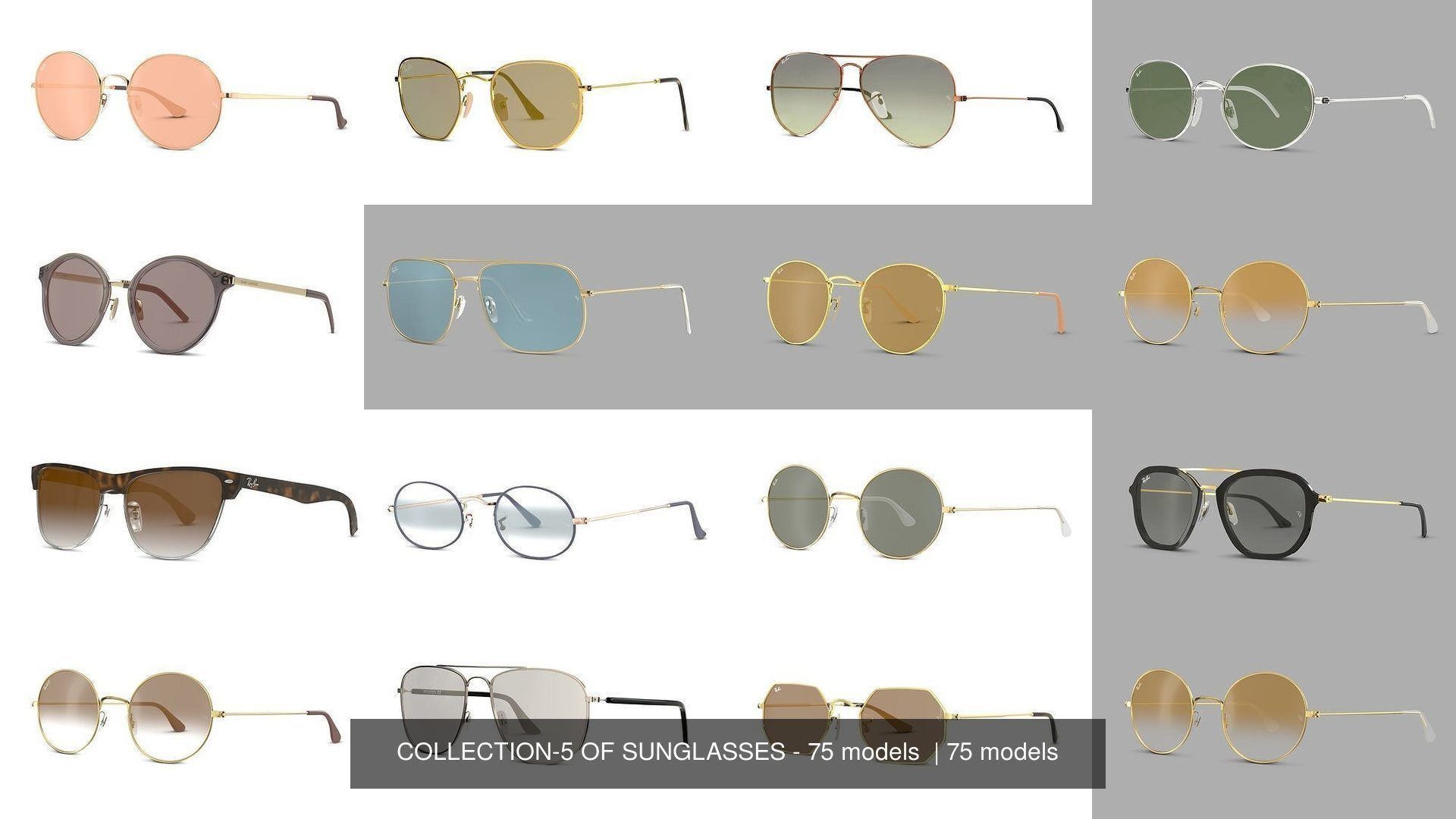 COLLECTION-5 OF SUNGLASSES - 75 models  _6