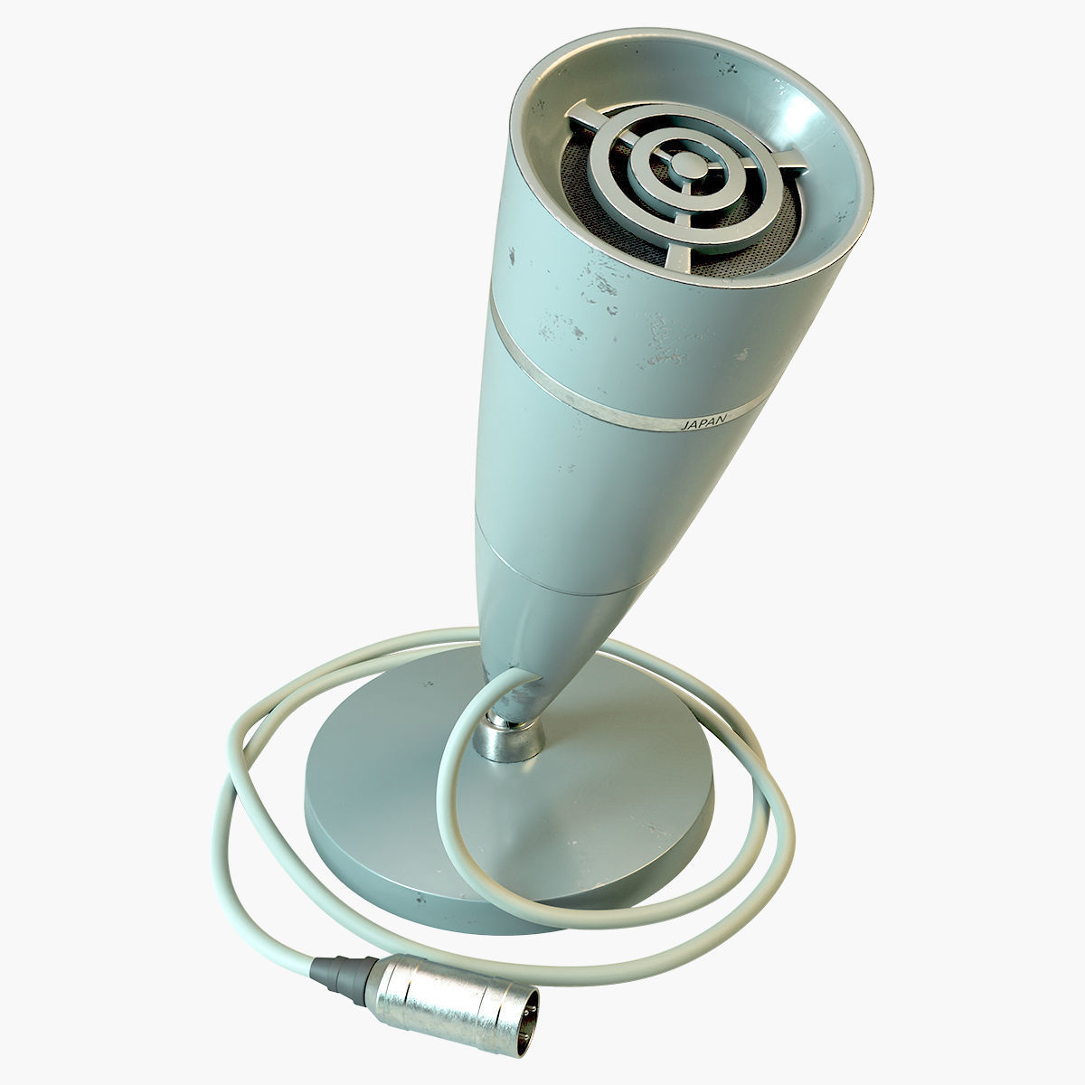 Vintage Japanese Desk Microphone 3D model_3
