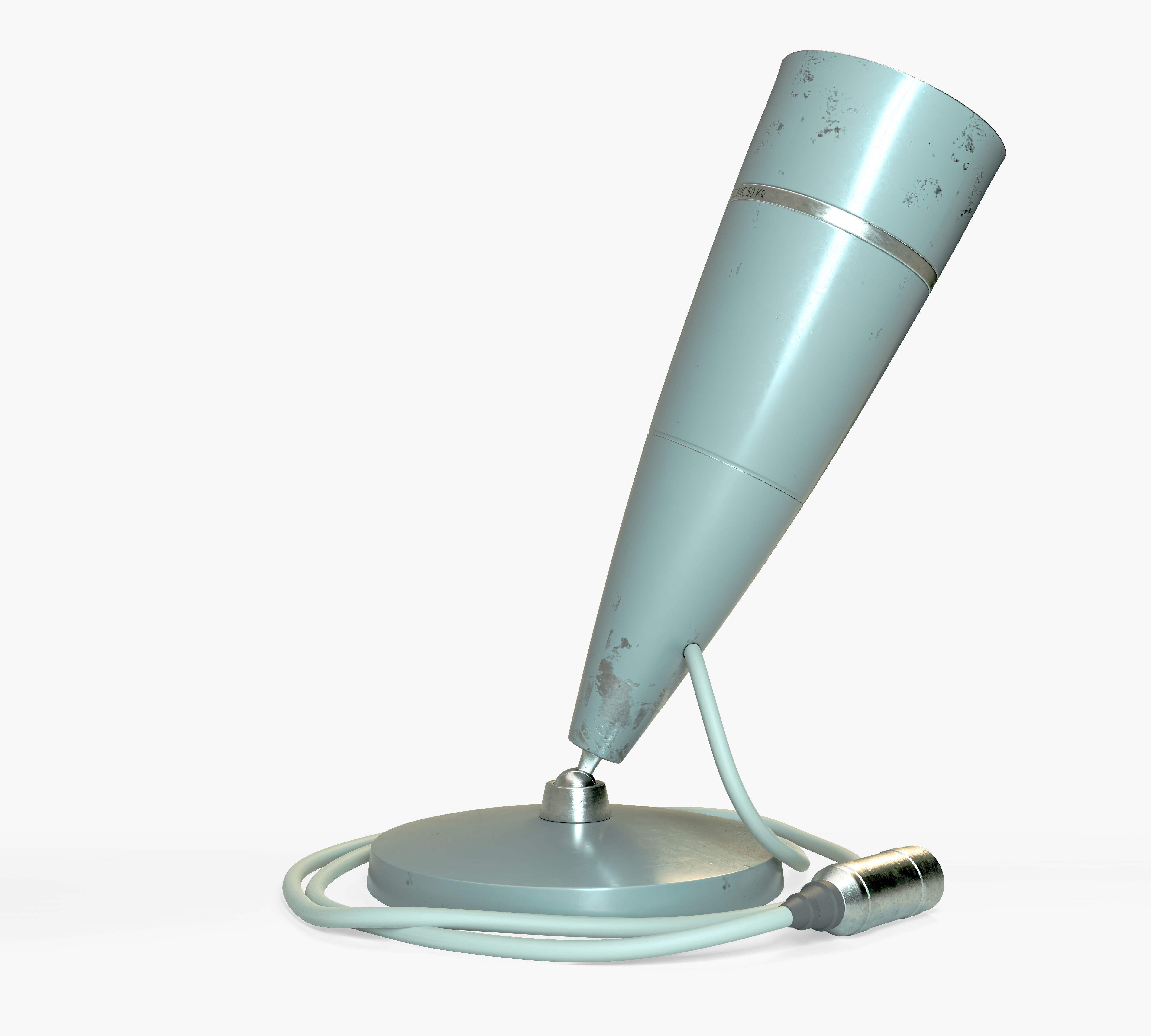 Vintage Japanese Desk Microphone 3D model_9