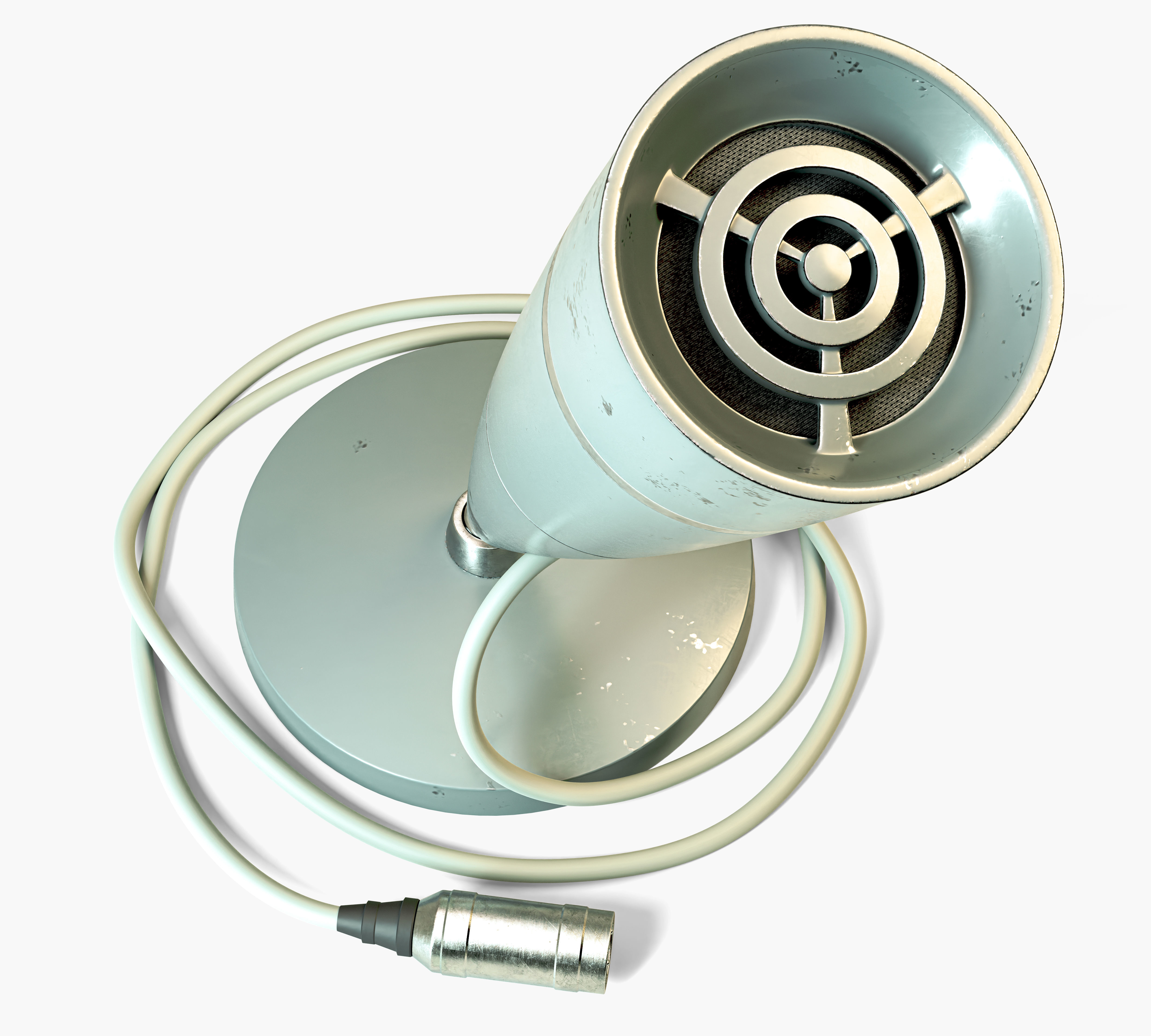 Vintage Japanese Desk Microphone 3D model_2