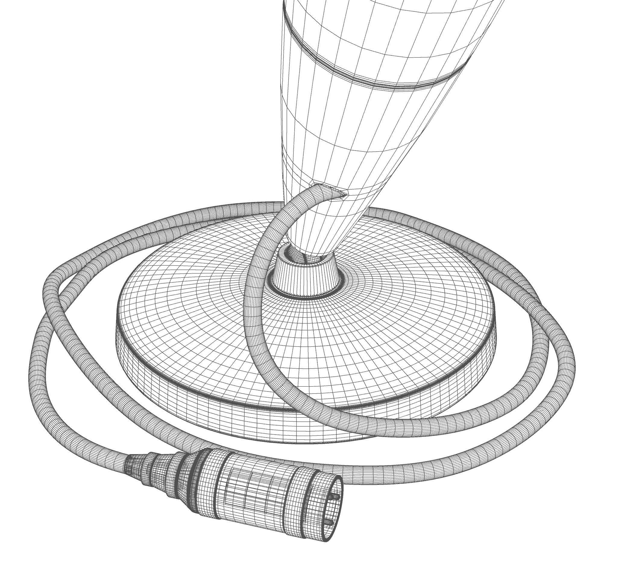 Vintage Japanese Desk Microphone 3D model_13