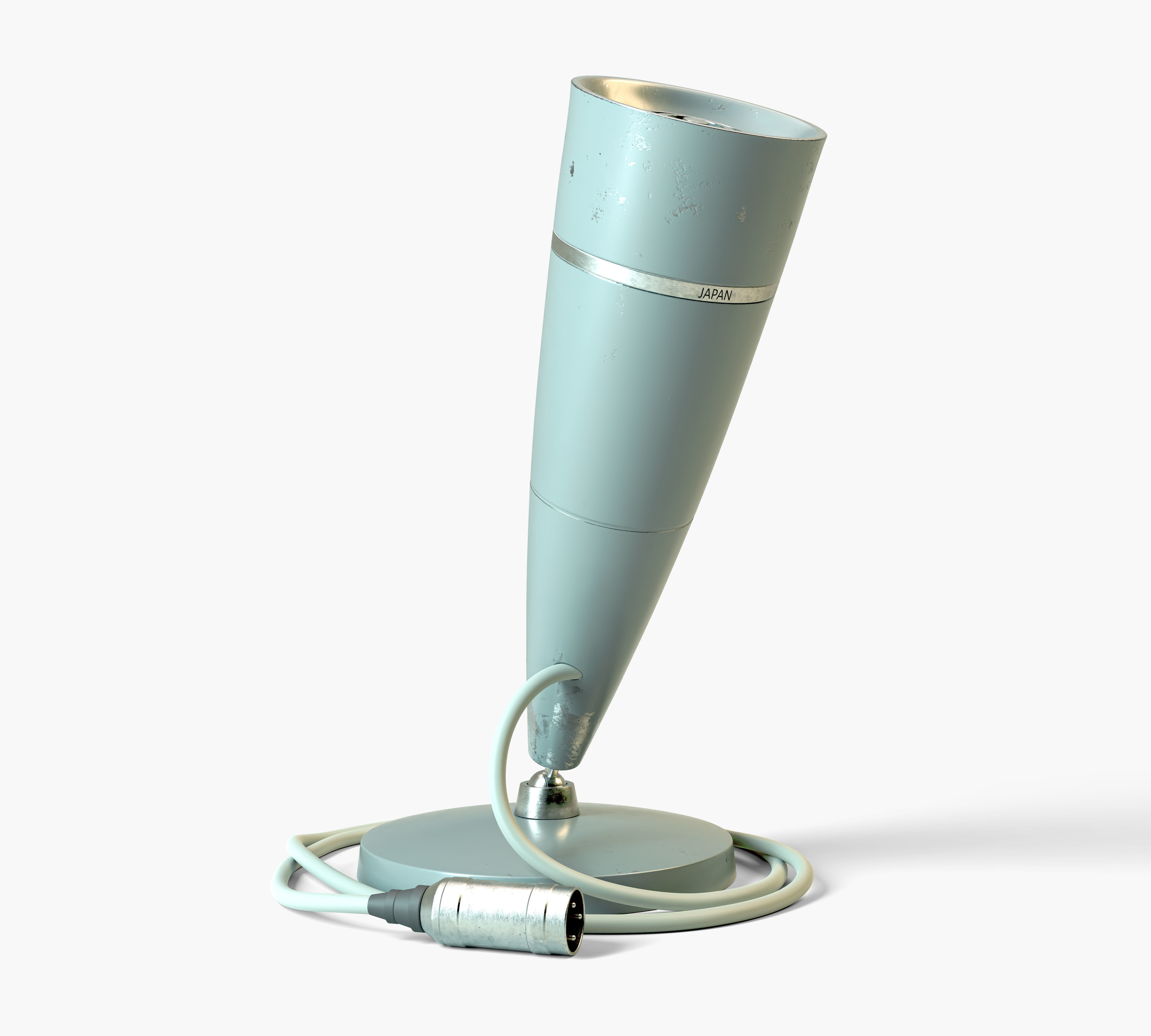 Vintage Japanese Desk Microphone 3D model_4