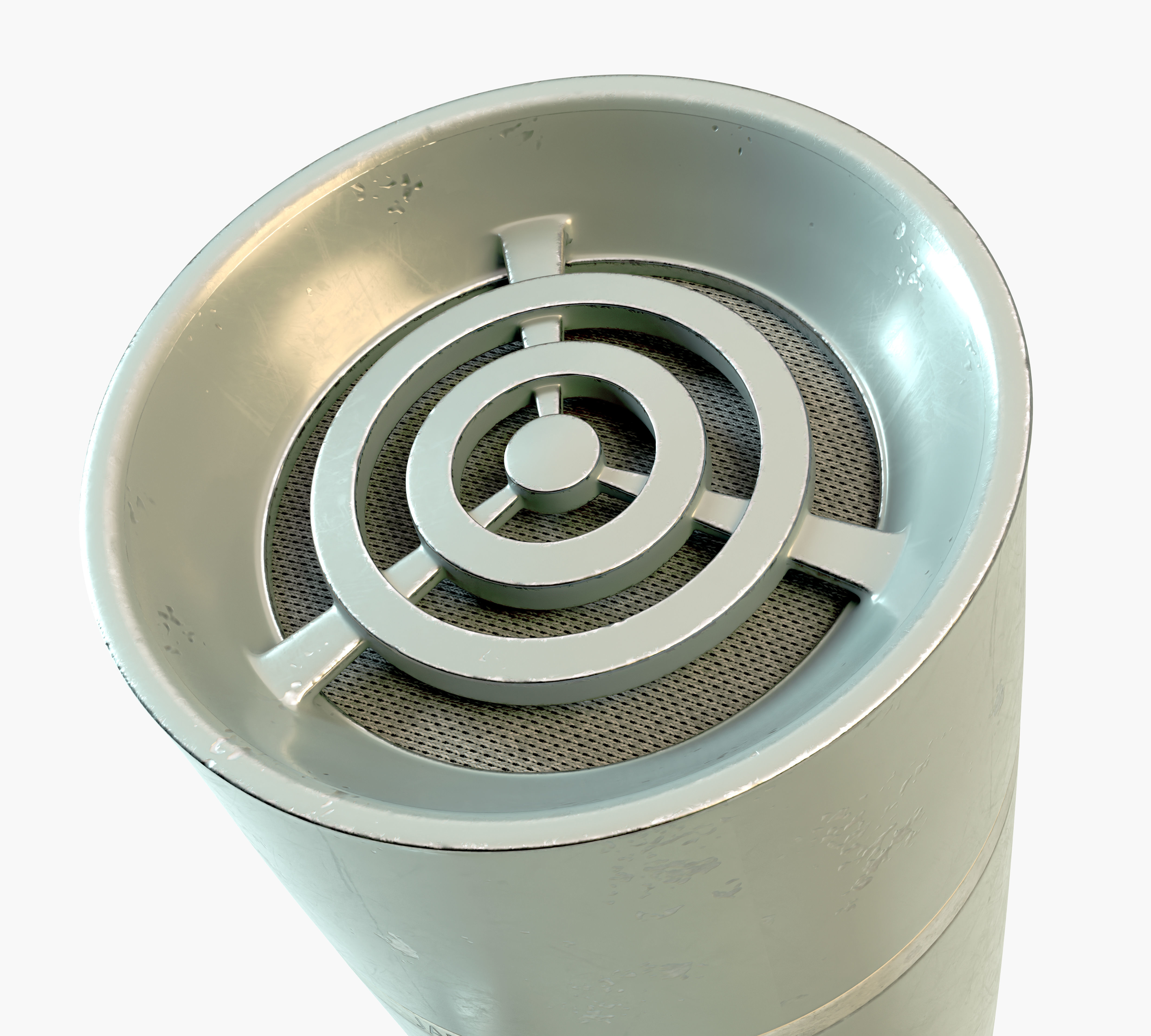 Vintage Japanese Desk Microphone 3D model_1