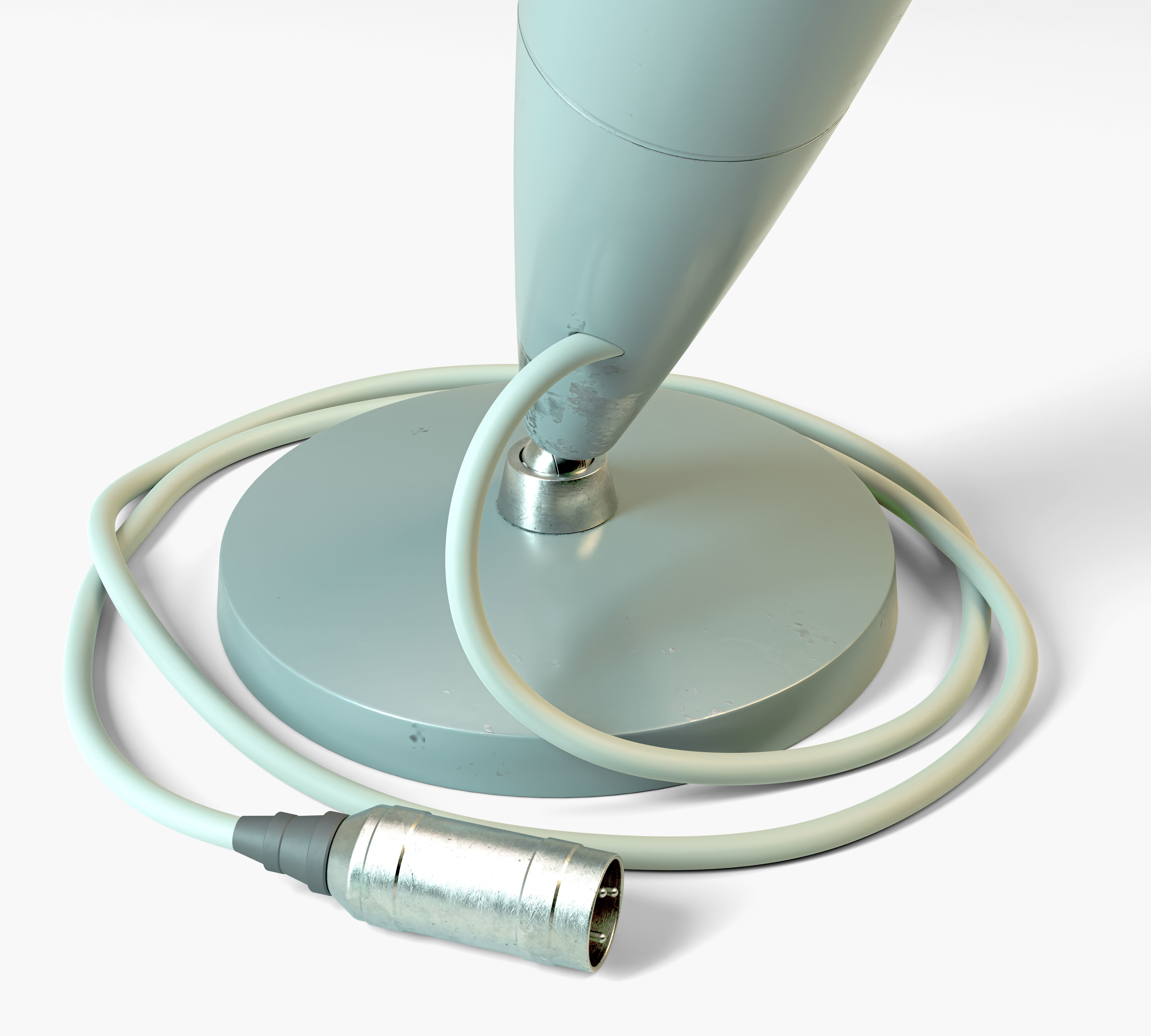 Vintage Japanese Desk Microphone 3D model_8