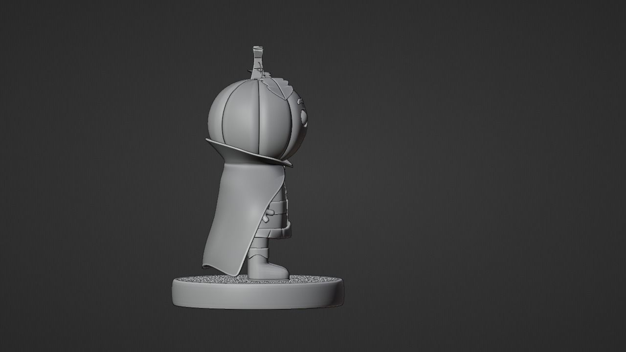 Pumpkin Character 3d model Low-poly 3D model_7