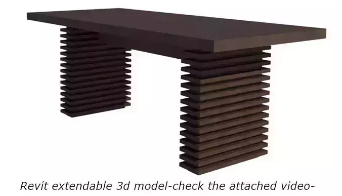 Walter Extendable Dining Table 3D model