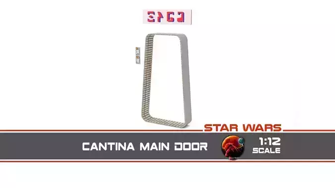 Cantina main door 1-12 scale Blackseries Free 3D print model